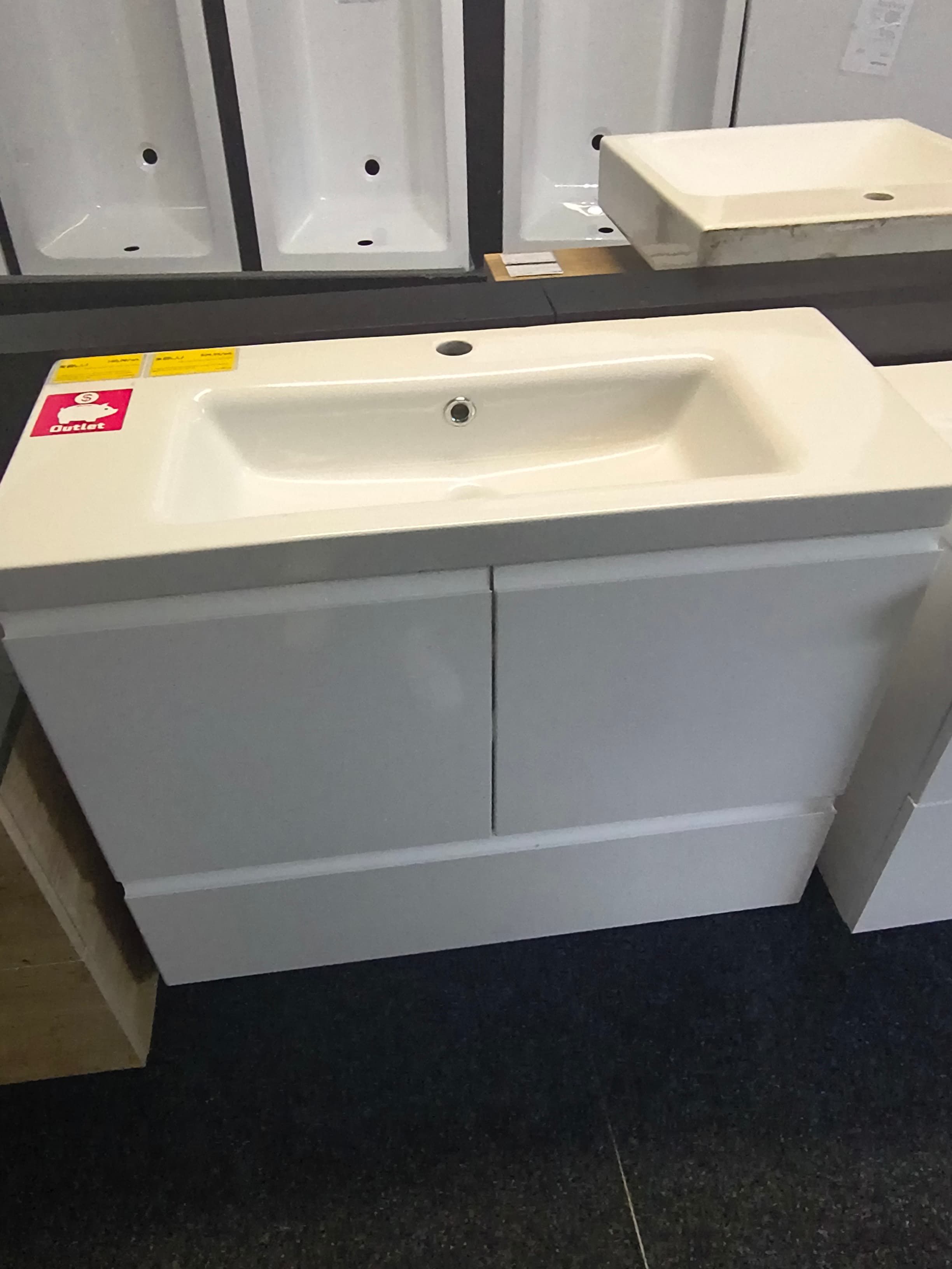 IO Skala slim umyw. do montażu ściennego lub na meblu 800x350 mm z otworem na bat. z przelewem SK.UM.800.350 *30 *W  **ekspo - Powystawowy Mińsk Mazowiecki