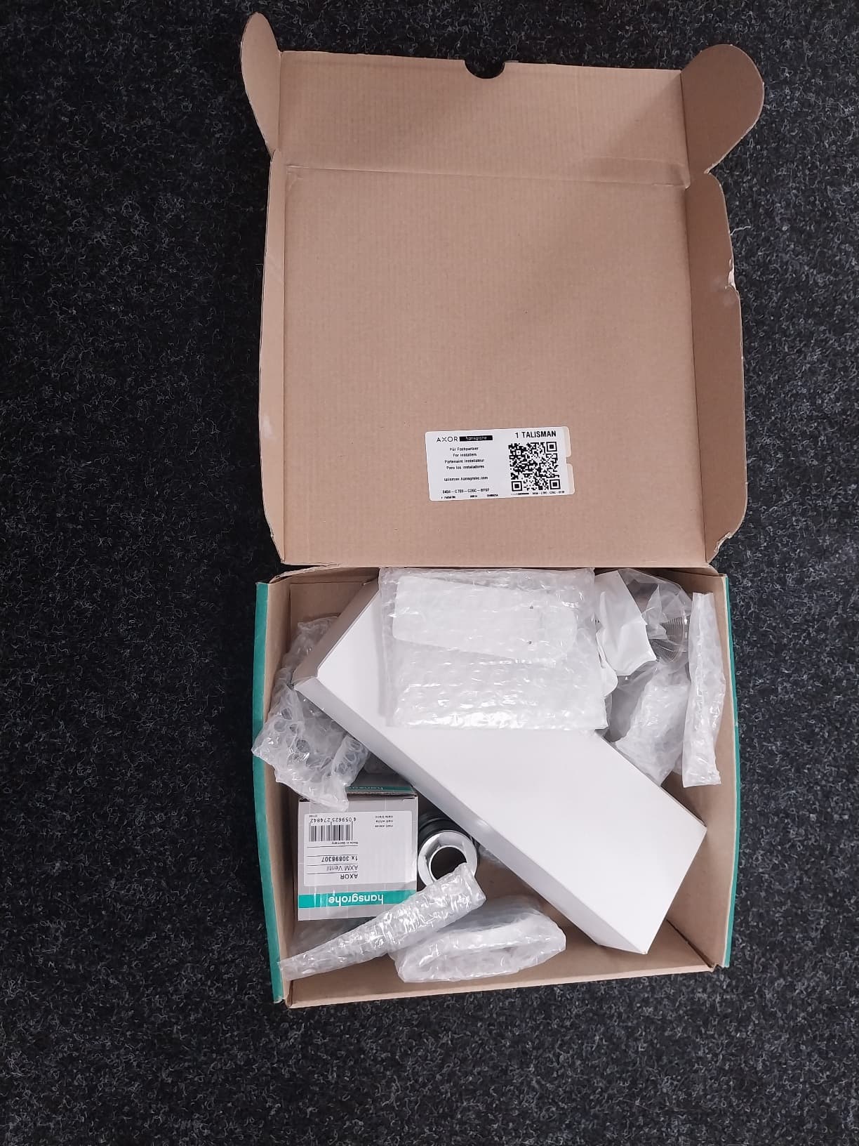 HANSGROHE 75050700 Vivenis Jednouchwytowa bateria umywalkowa ścienna do montażu podtynkowego z wylewką 19,2 cm, element zewnętrzny biały matowy Biały Matowy  **ekspo - Nowy Kraków
