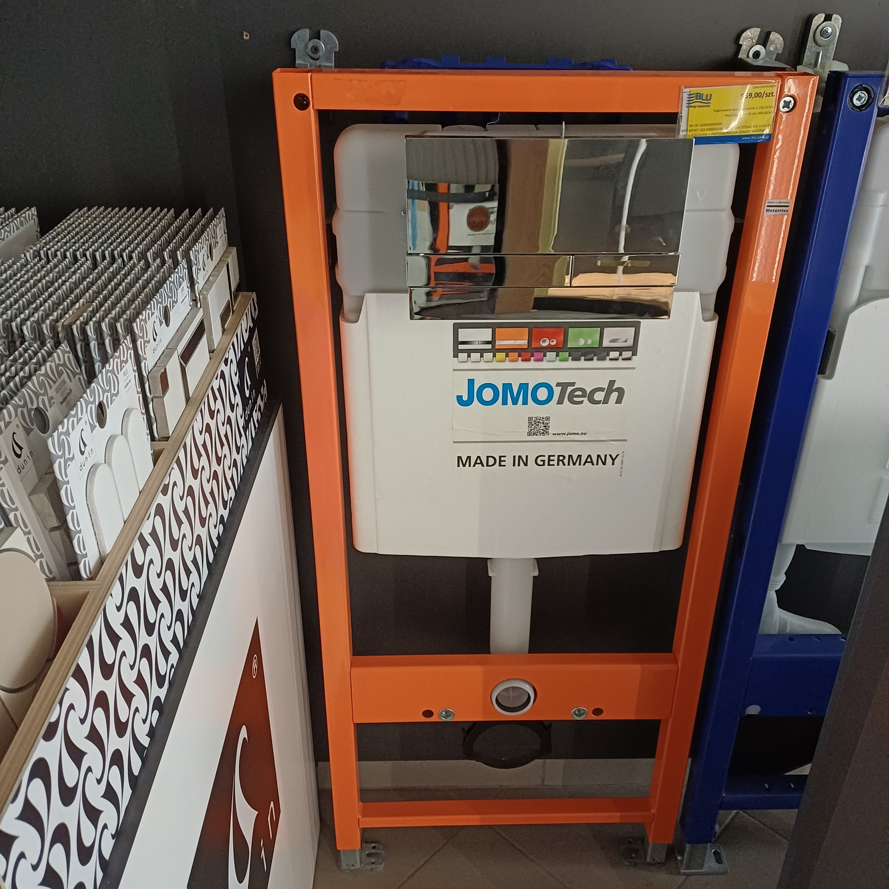 WERIT 103-000000010  Stelaż podtynkowy do wc WERIFix Base w komplecie ze wspornikami i przyciskiem Exclusive 2.0 Chrom połysk (JOMOTech) - Powystawowy Inowrocław