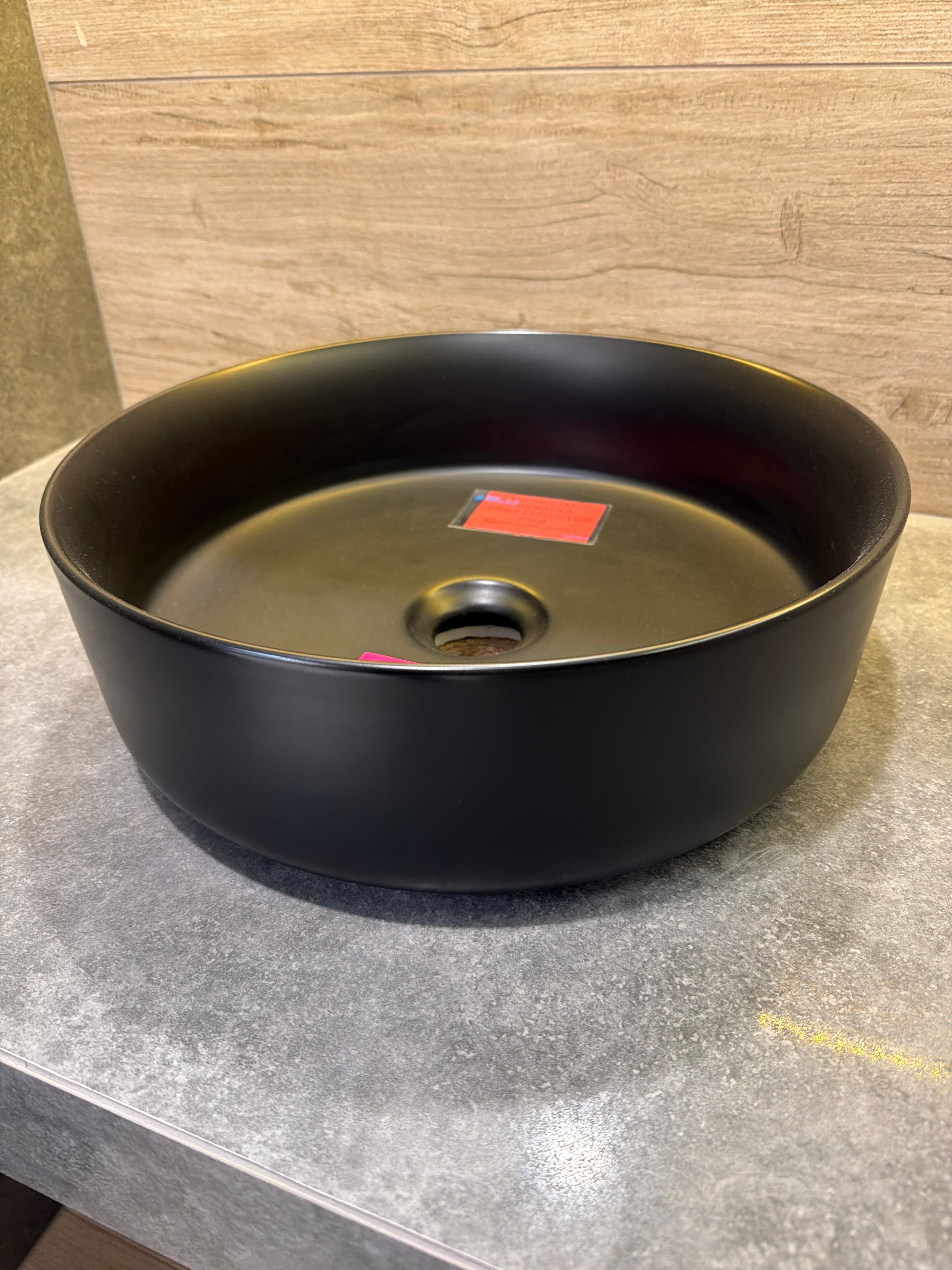 IO HOPI BLACK umywalka nablatowa okrągła 370x370x120 mm bez przelewu CE.HOP.BL.UM370 *24 *W  **ekspo - Powystawowy Grudziądz