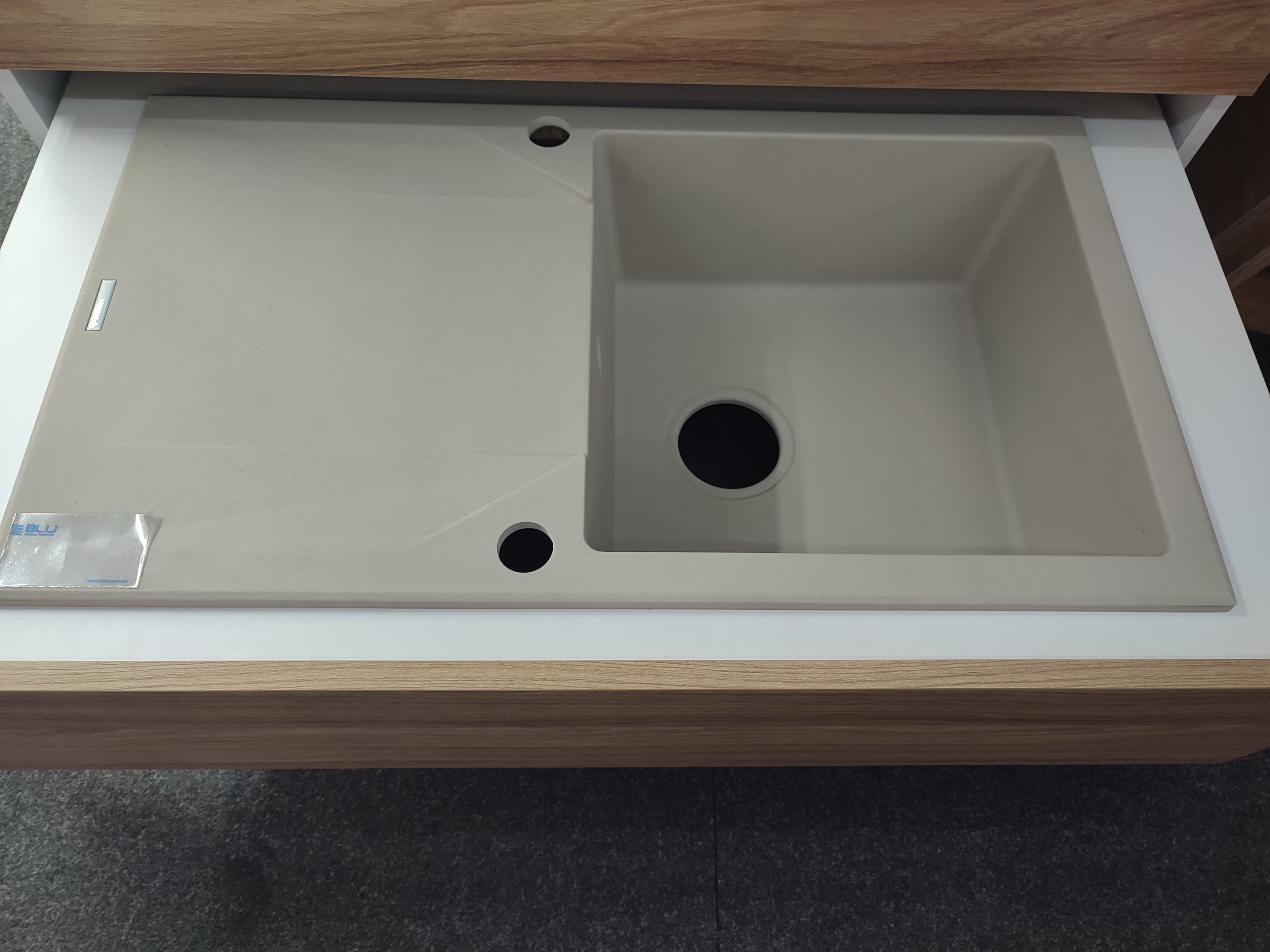 DEANTE ZLEW. EVORA BEŻ GRANIT 1K Z/O 780x440x193 + OSPRZĘT SPACE SAVER  ZQJ 5113  **ekspo - Powystawowy Skierniewice