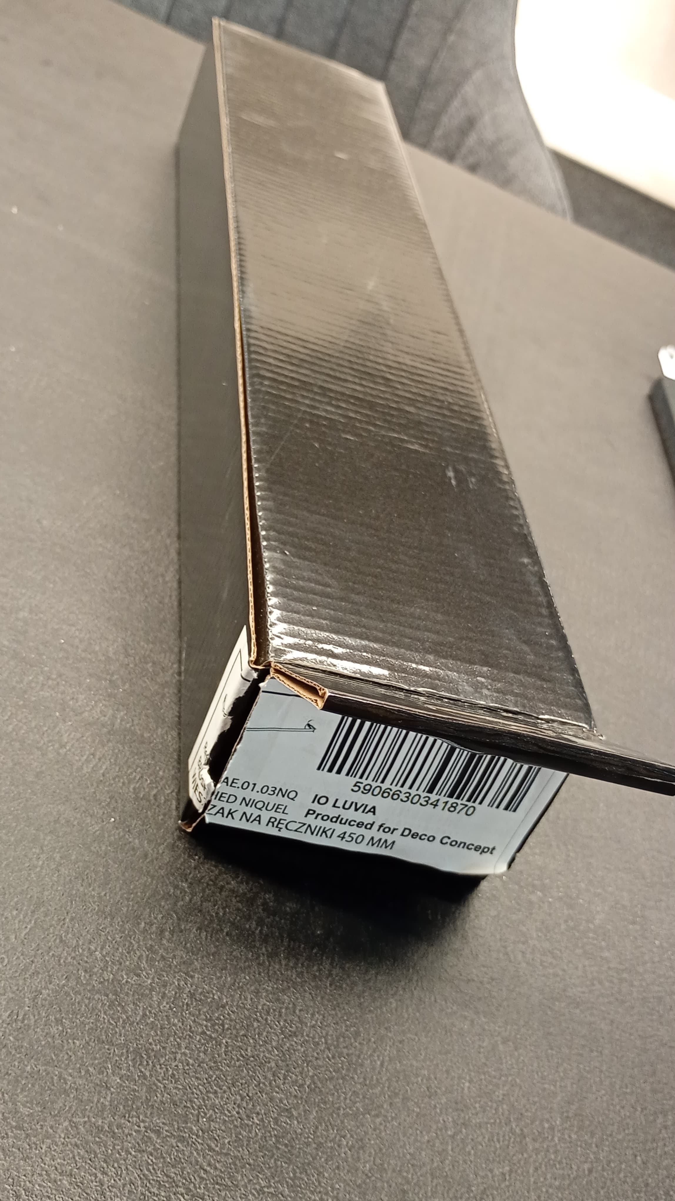 IO LUVIA wieszak na ręczniki 450 mm, wykończenie brushed niquel CAE.01.03NQ - Nowy Łaziska Górne