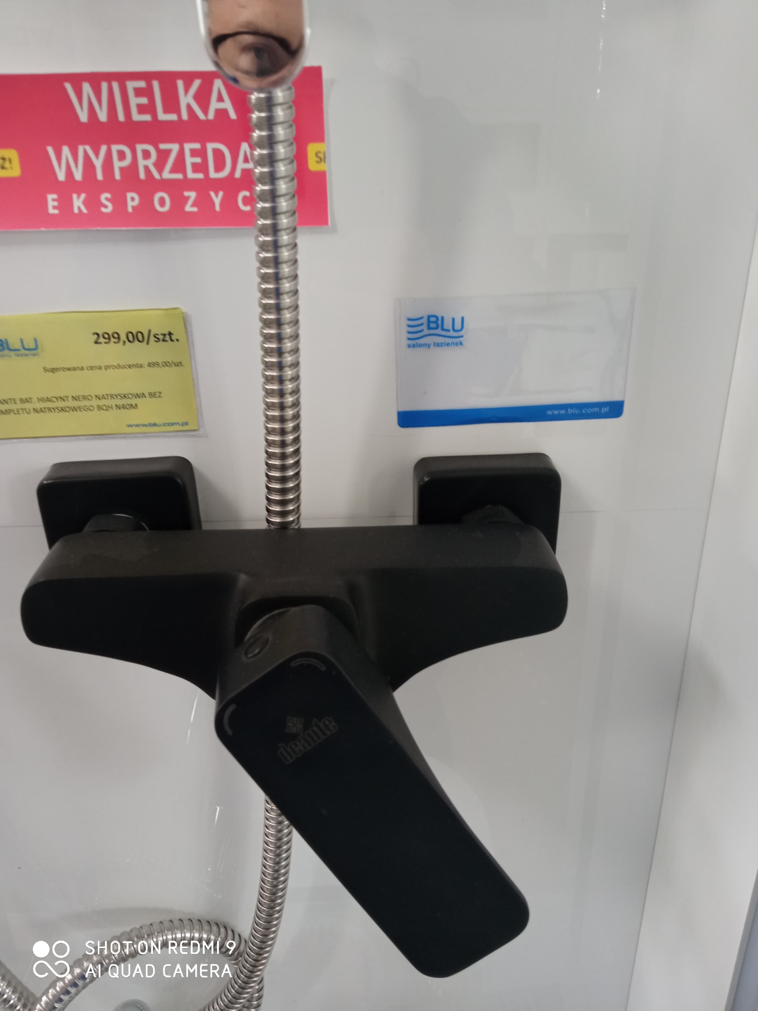 DEANTE BAT. HIACYNT NERO NATRYSKOWA BEZ KOMPLETU NATRYSKOWEGO BQH N40M - Powystawowy Giżycko