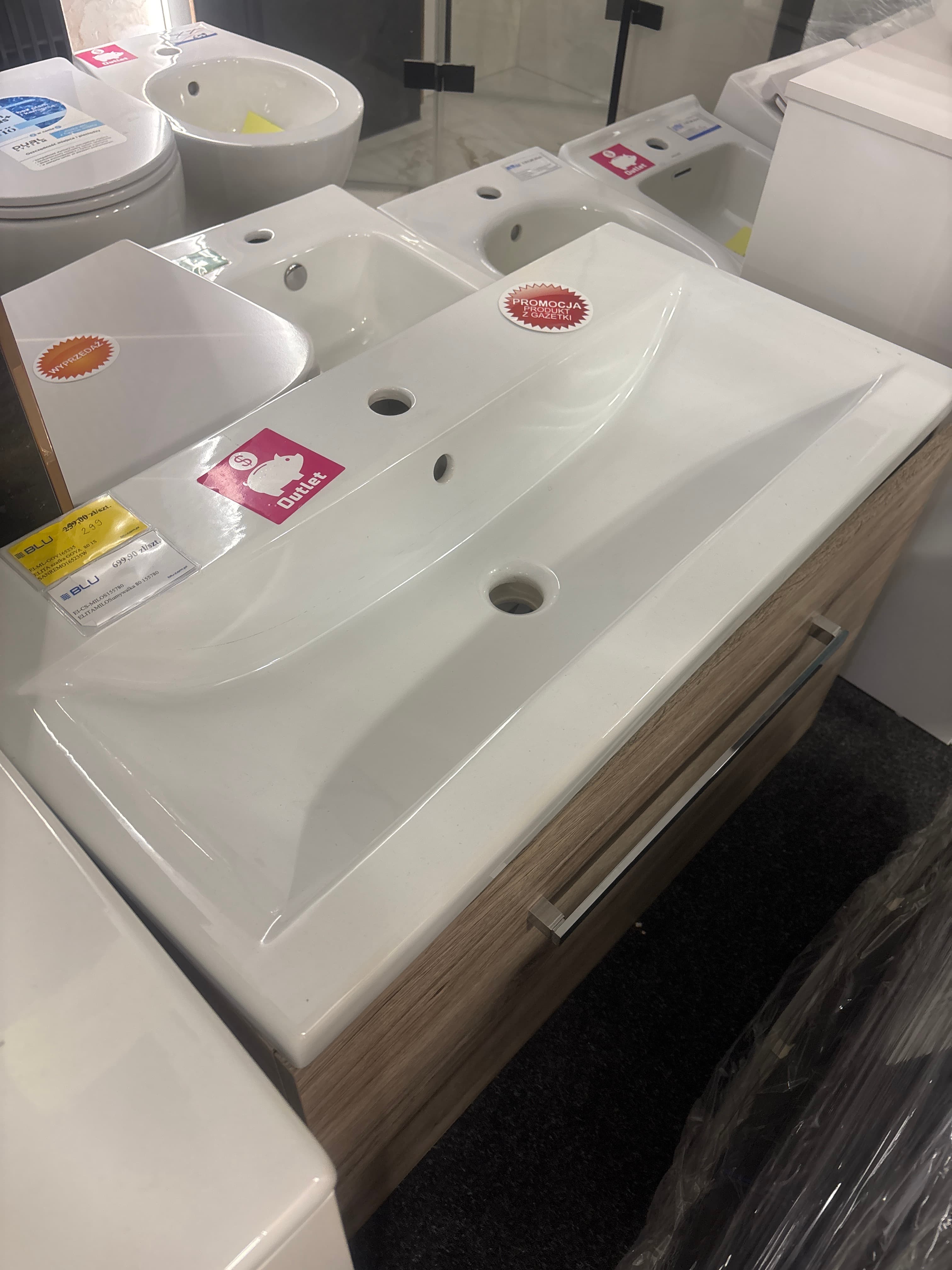 ELITA  155780  UMYWALKA MILOS 80 CERAM WHITE   *20   wycofane, dostępne do wyczerpania zapasów - Powystawowy Łódź Zgierska