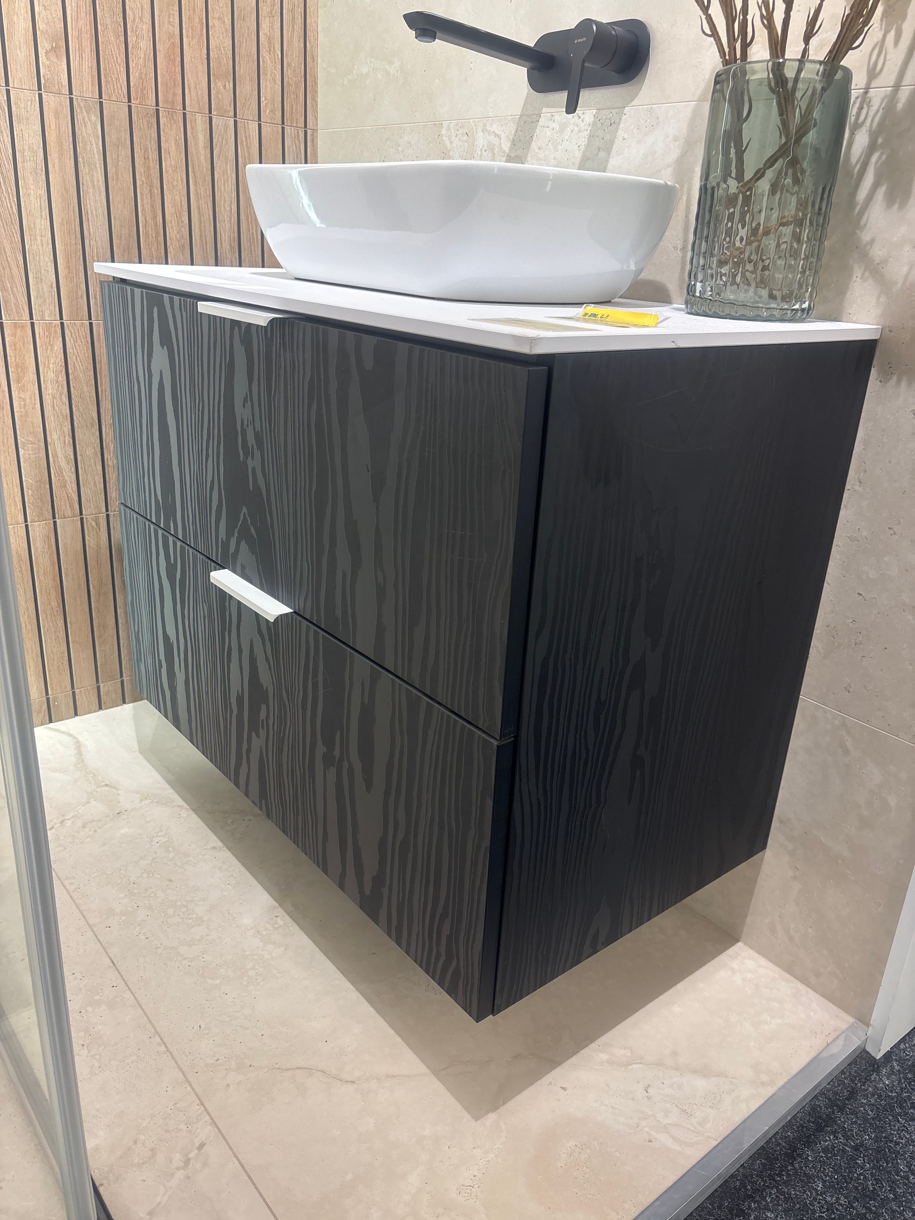 IO WOOD. 2S 80 - szafka wisząca z dwiema szufladami Milenium Nero 800x455mm ML.WO.2S.80.MN *W **ekspo - Powystawowy Warszawa