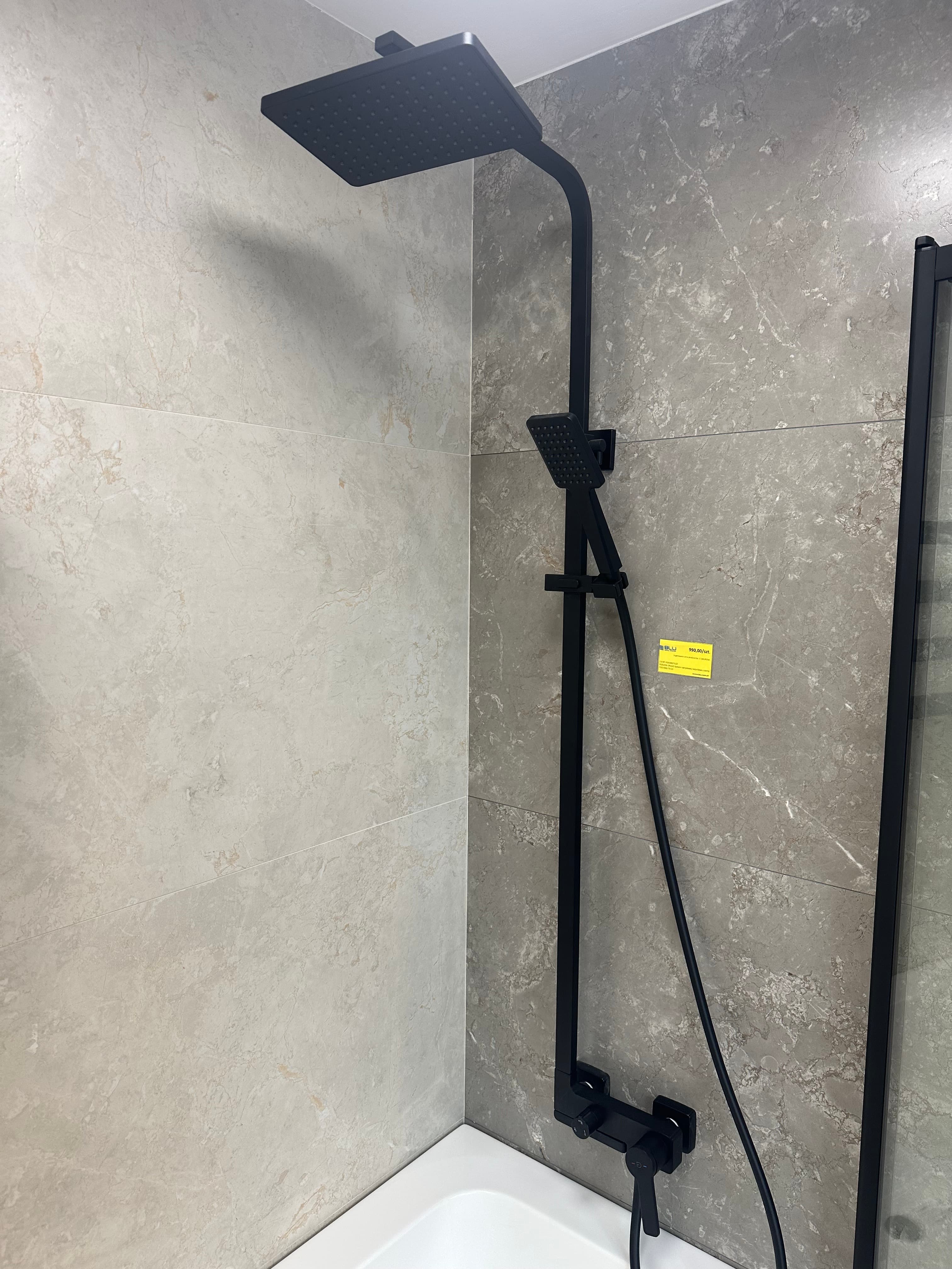 FDESIGN ORIGIO System natryskowy natynkowy czarny FD5-ORG-7U-22 - Powystawowy Cieszyn
