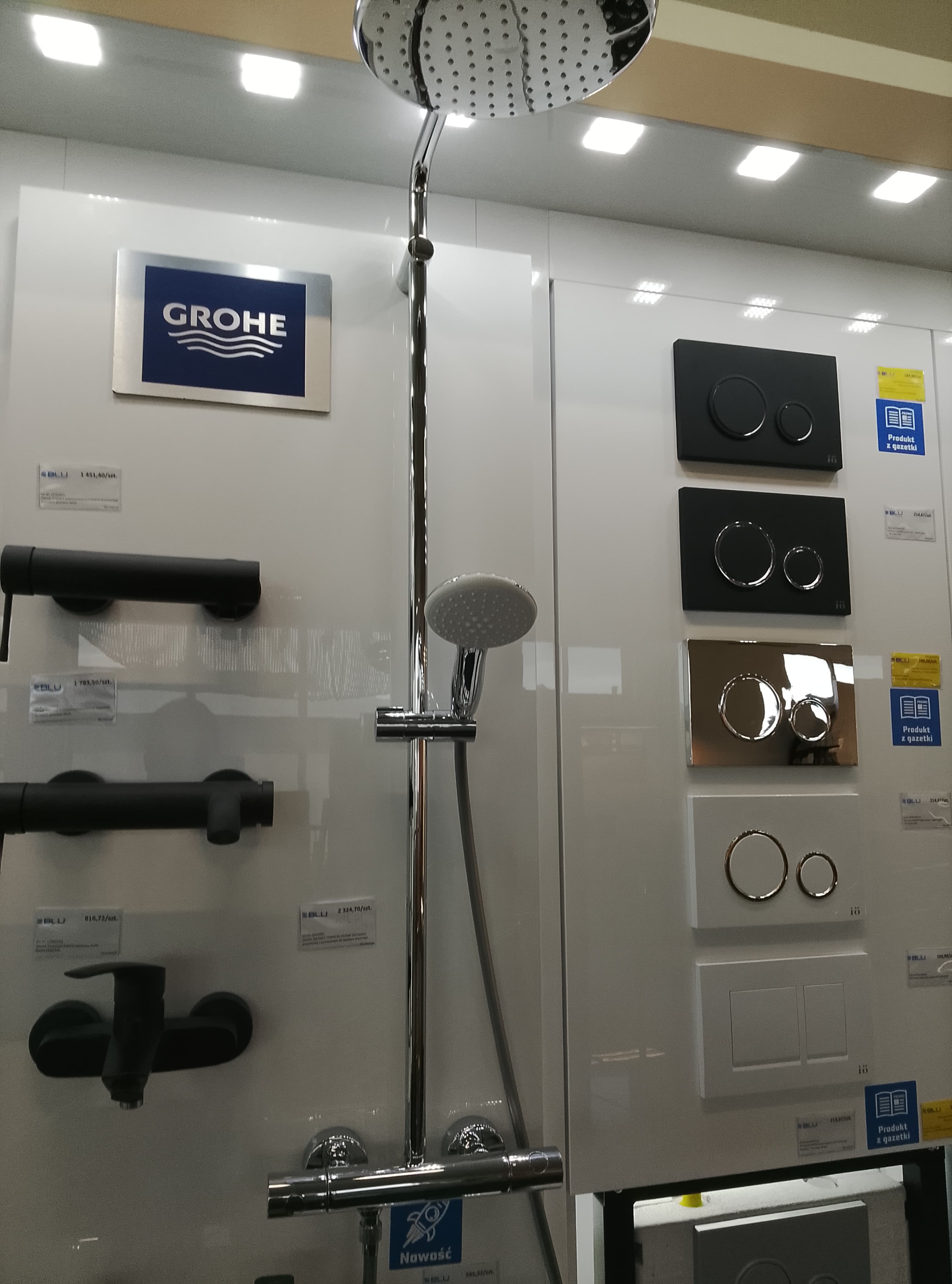 GROHE 26670001 TEMPESTA SYSTEM 250 System prysznicowy z termostatem do montażu ściennego chrom  *nowy indeks - Powystawowy Kalisz