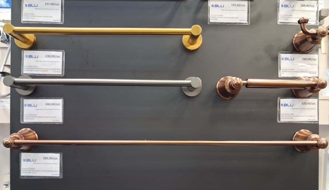 OMNIRES WIESZAK NA RĘCZNIK 65 CM MIEDŹ ANTYCZNA ART LINE AL53216 ORB - Powystawowy Szczecin