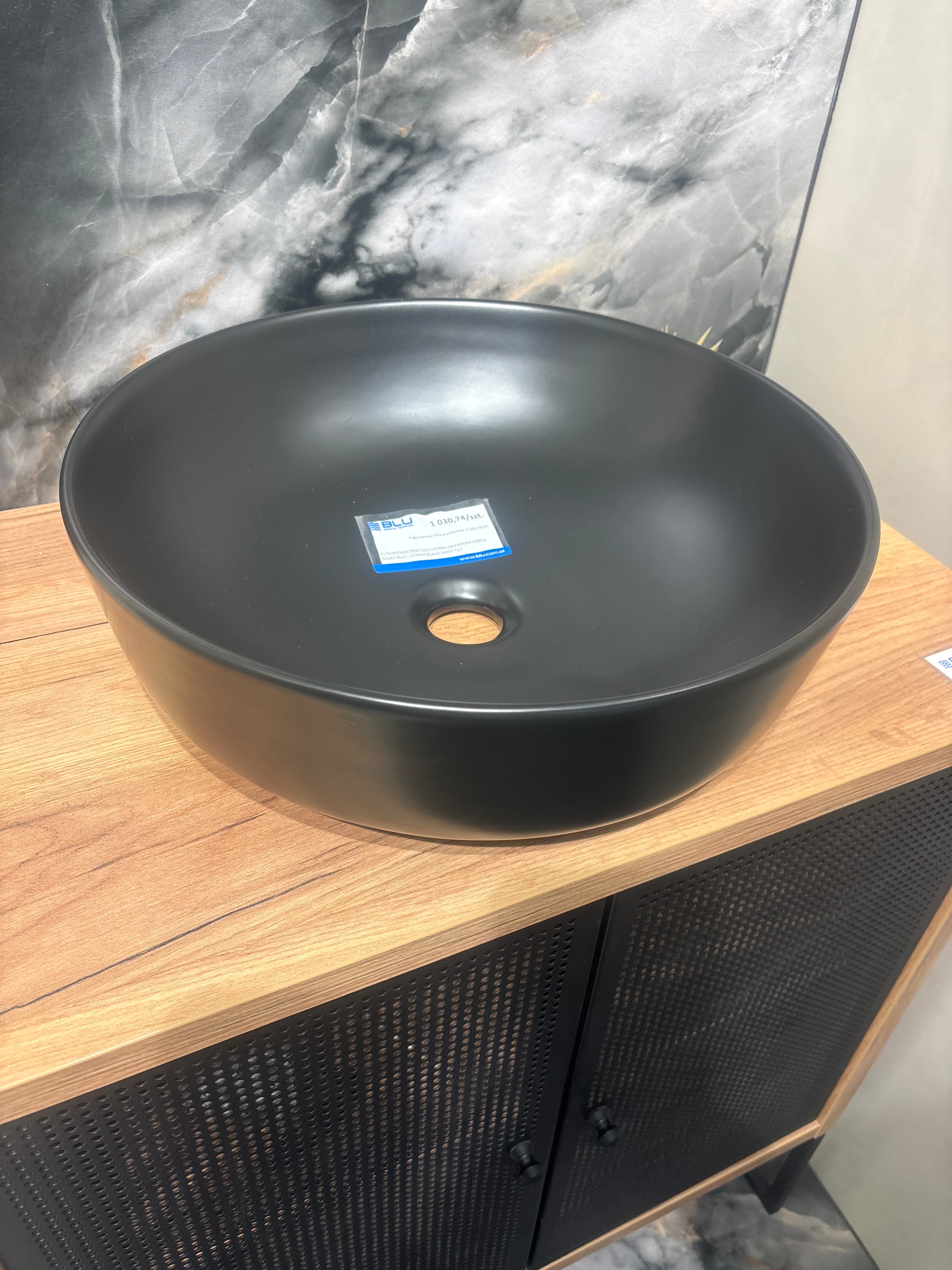 ELITA  RE040420047160   145084  UMYWALKA LORCA 42x42 BLAT, CERAM BLACK MATT   *52  **ekspo - Powystawowy Skierniewice