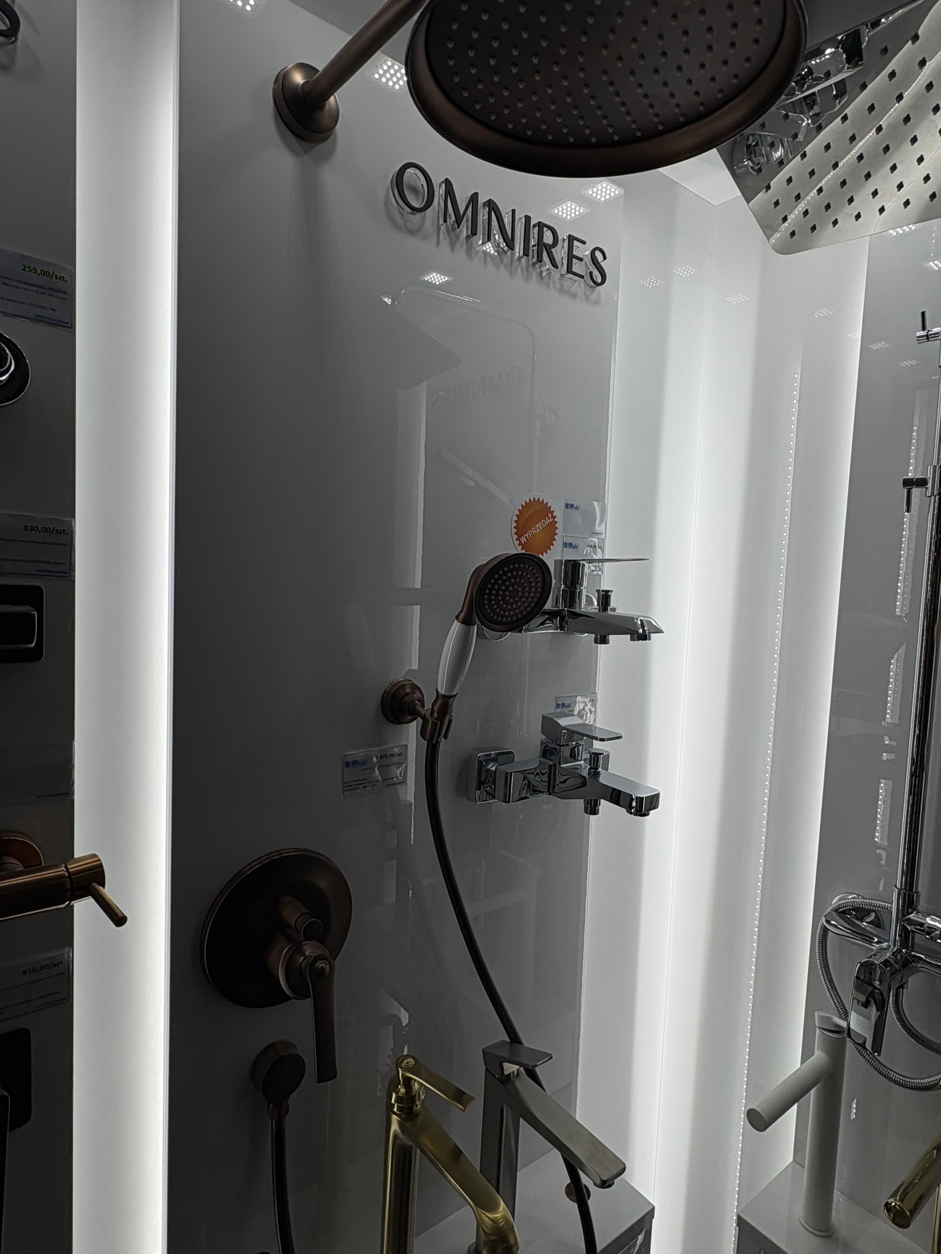 OMNIRES ARMANCE system prysznicowy podtynkowy SYSAM10ORB miedź antyczna - Powystawowy Gniezno