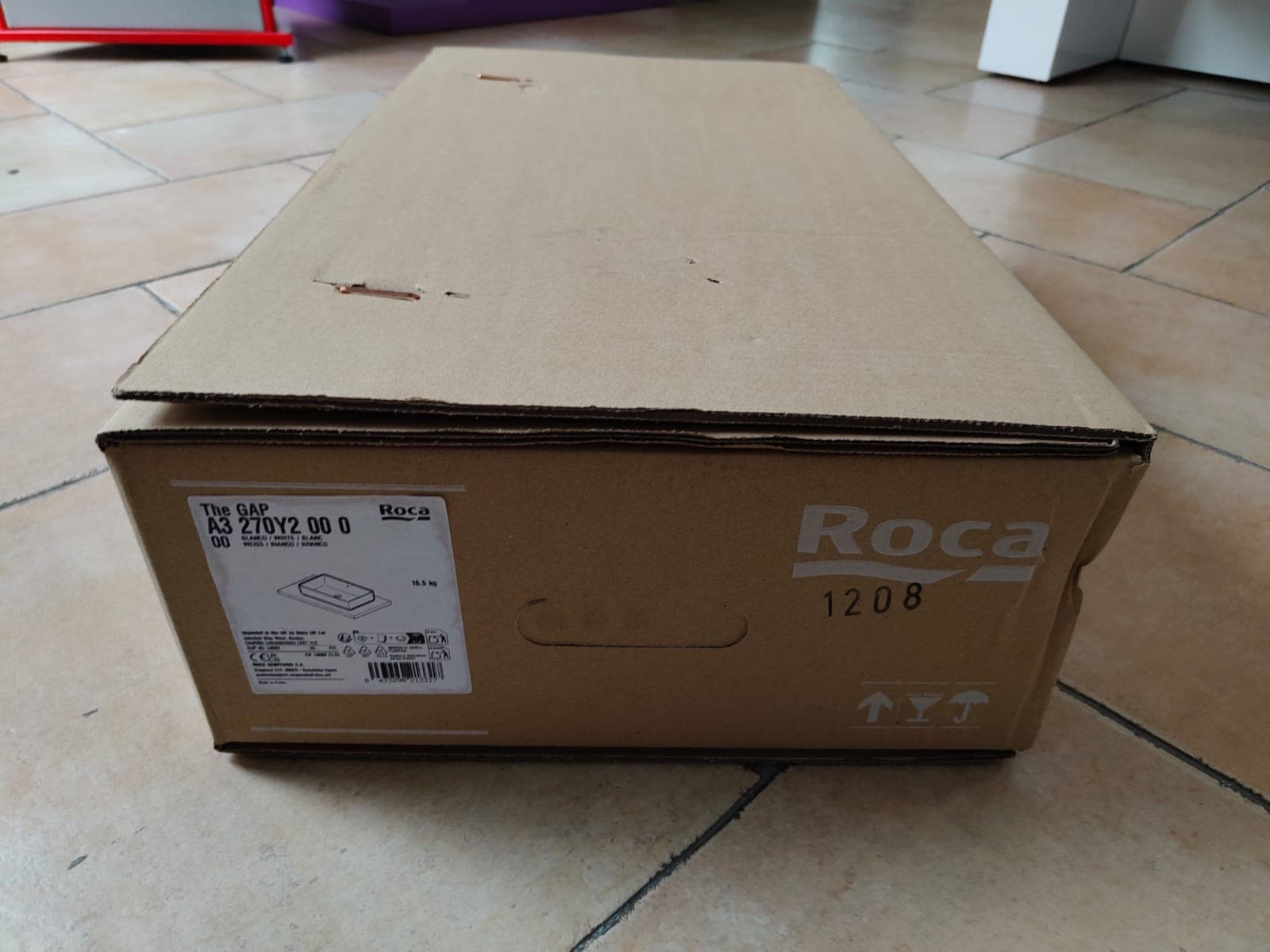 ROCA GAP Umywalka nablatowa prostokątna 60x37 cm bez otworu na baterię, z przelewem  A3270Y2000  *12 - Nowy Nowy Sącz