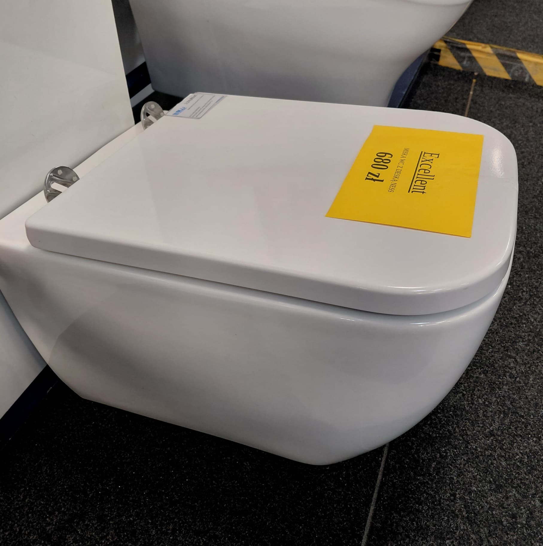 EXCELLENT miska WC wisząca NESS FLASH-RIM z deską wolnoopadającą CENL.3509.500.WH *12 - Powystawowy Płońsk