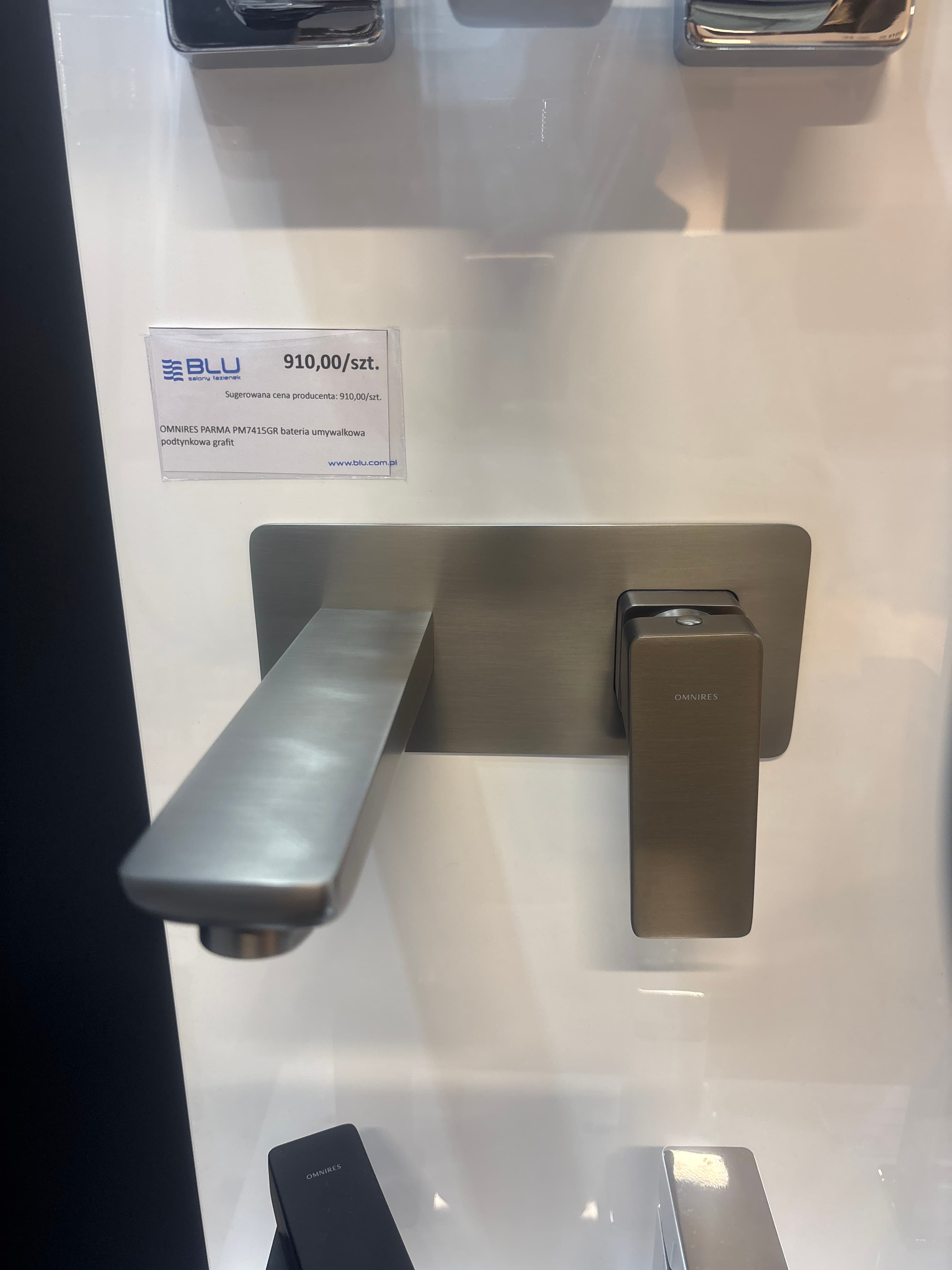 OMNIRES PARMA PM7415GR bateria umywalkowa podtynkowa grafit - Powystawowy Warszawa