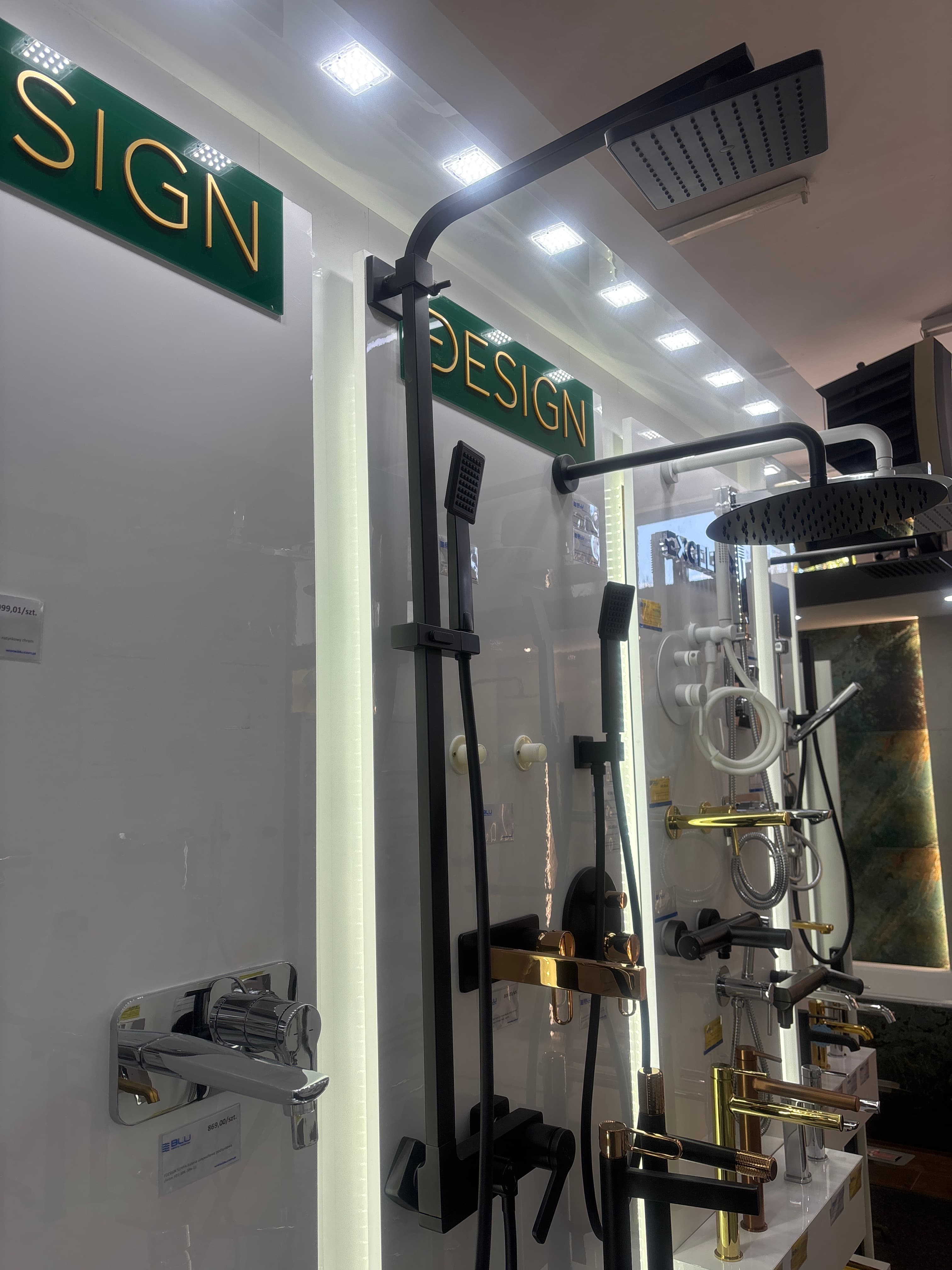 FDESIGN ORIGIO System natryskowy natynkowy czarny FD5-ORG-7U-22 - Powystawowy Skierniewice