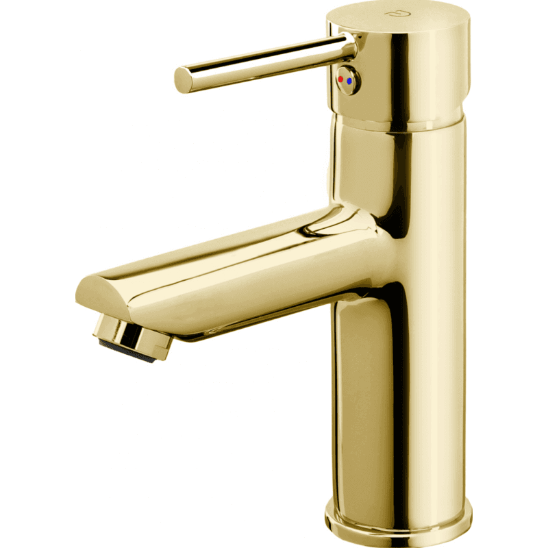 FDESIGN FLUSSO Bateria umywalkowa stojąca  w komplecie z korkiem click-clack złoty FD1-FLS-2-55 - Nowy, rozpakowany Dębica