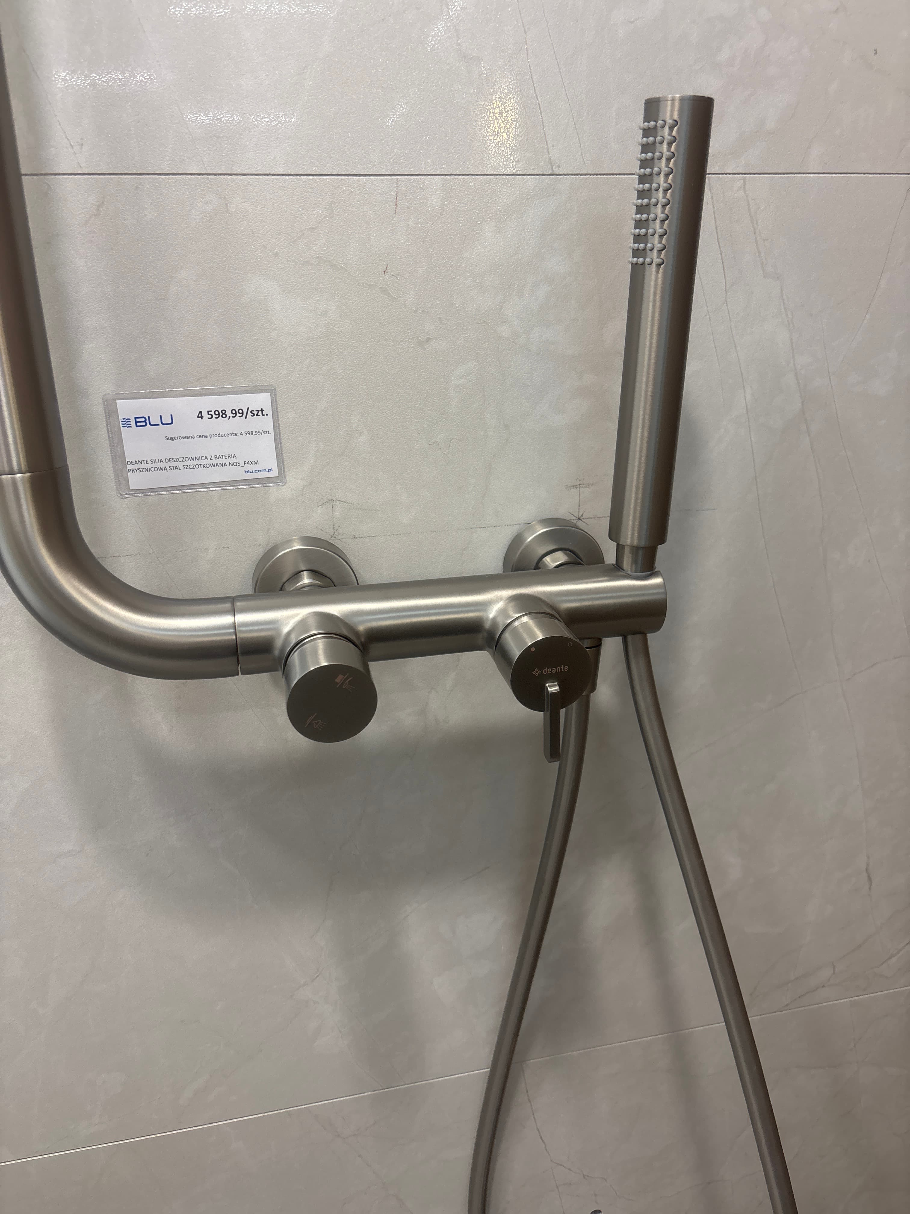 DEANTE SILIA DESZCZOWNICA Z BATERIĄ PRYSZNICOWĄ STAL SZCZOTKOWANA NQS_F4XM - Powystawowy Skierniewice