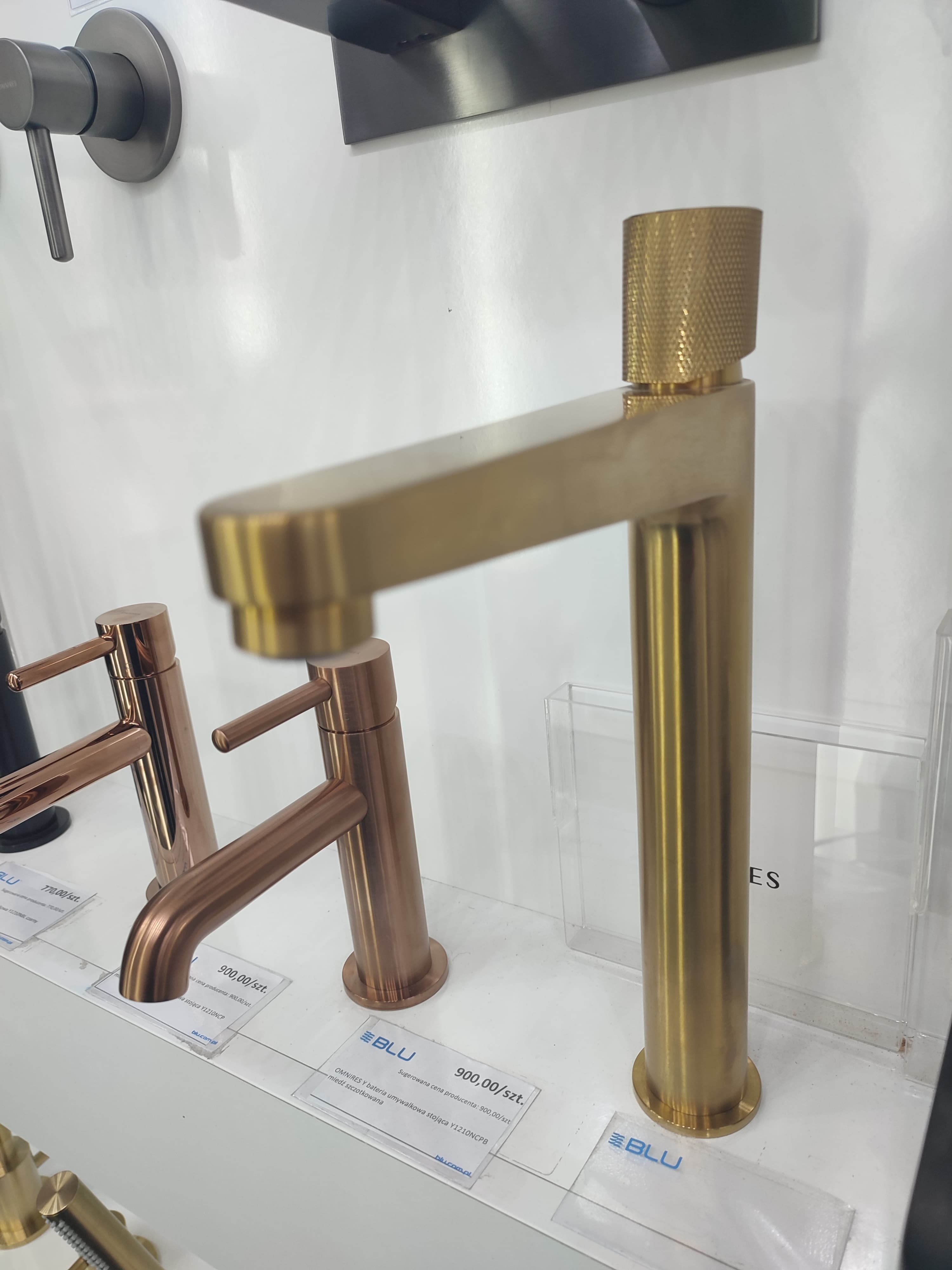 OMNIRES CONTOUR bateria umywalkowa wysoka CT8012GLB złoty szczotkowany - Powystawowy Skierniewice