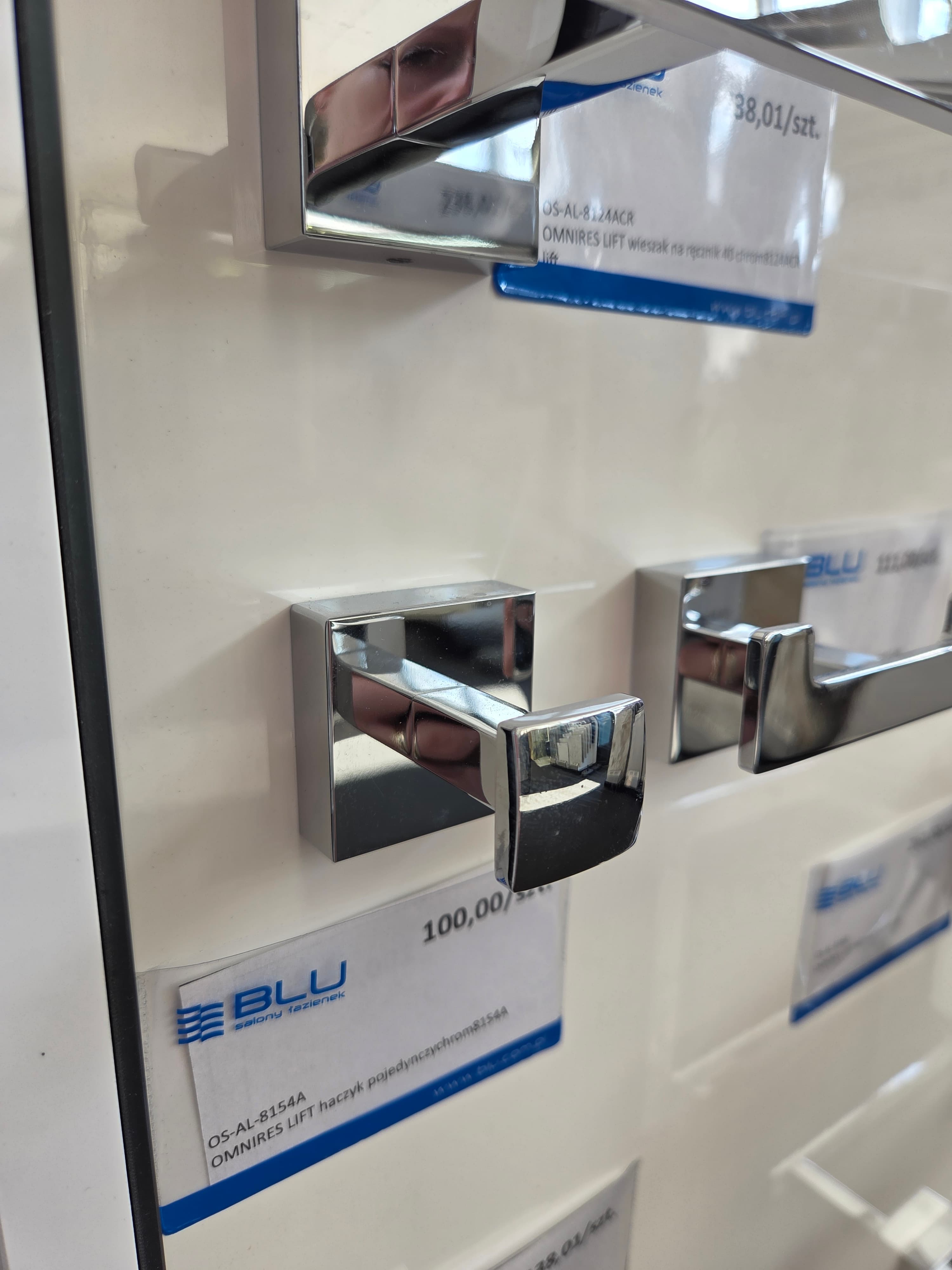 OMNIRES LIFT haczyk pojedynczy  chrom  8154A - Powystawowy Krosno