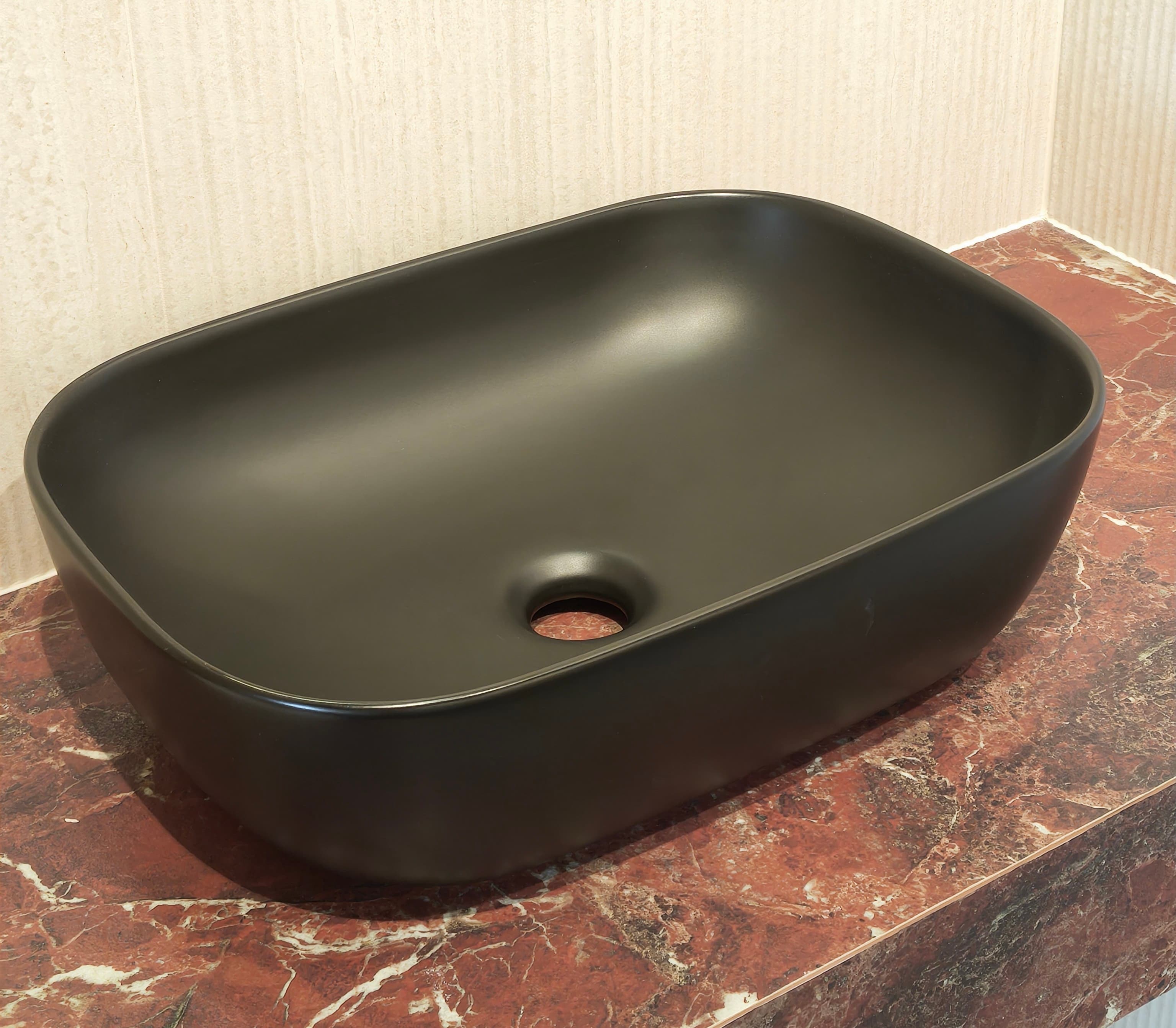 IO IDDE BLACK umywalka nablatowa 455x325x135 MM bez przelewu CE.IDD.BL.UM455 *24 *W  **ekspo - Powystawowy Poznań