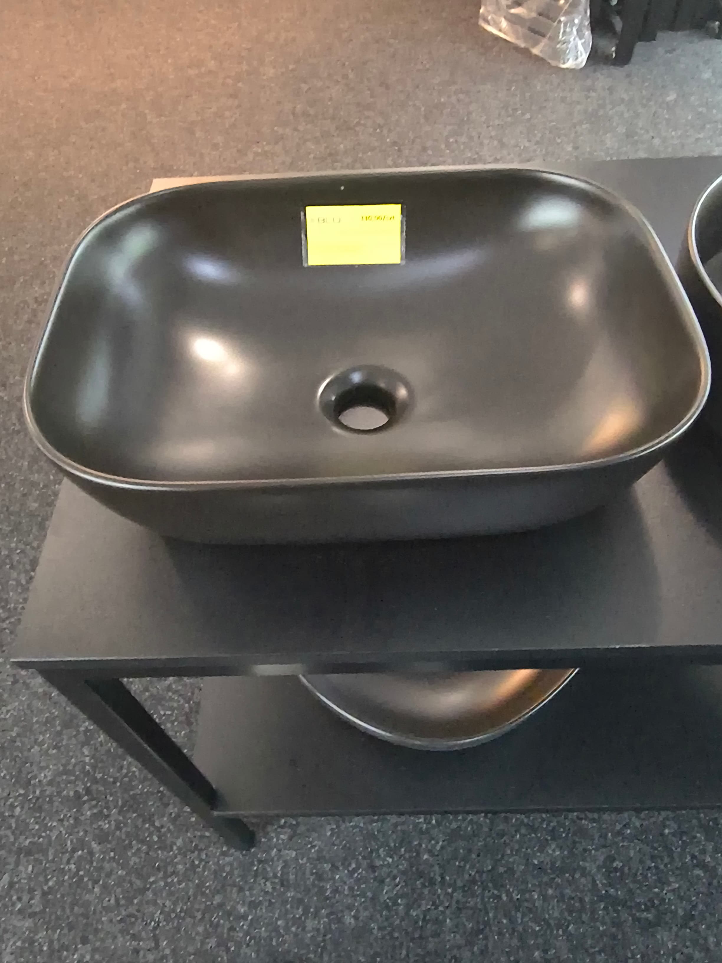 IO IDDE BLACK umywalka nablatowa 455x325x135 MM bez przelewu CE.IDD.BL.UM455 *24 *W  **ekspo - Powystawowy Mińsk Mazowiecki