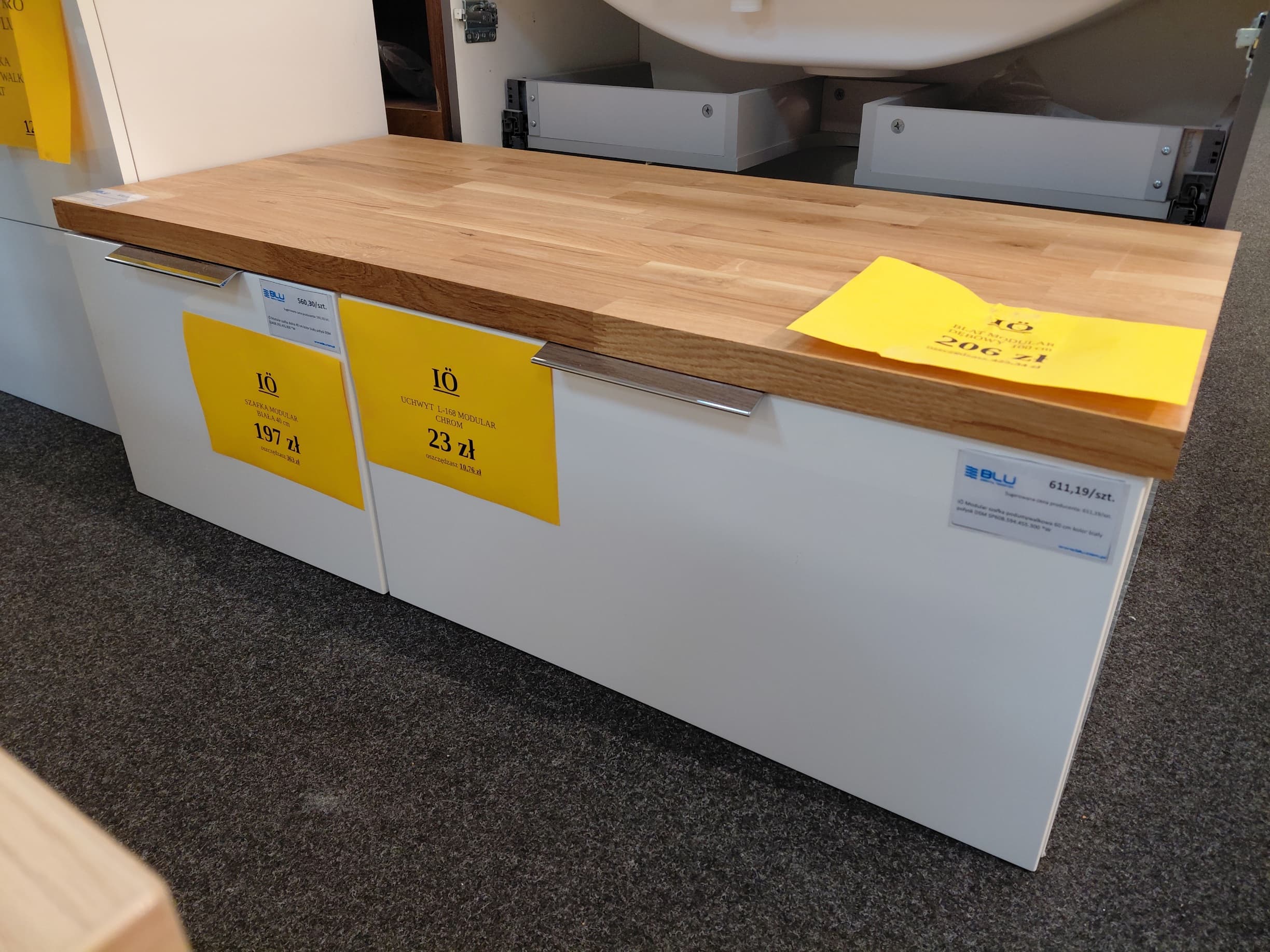 IO Modular blat dębowy 100 cm olejowany  BD100.1000.460.28   *W  **ekspo - Powystawowy Płońsk