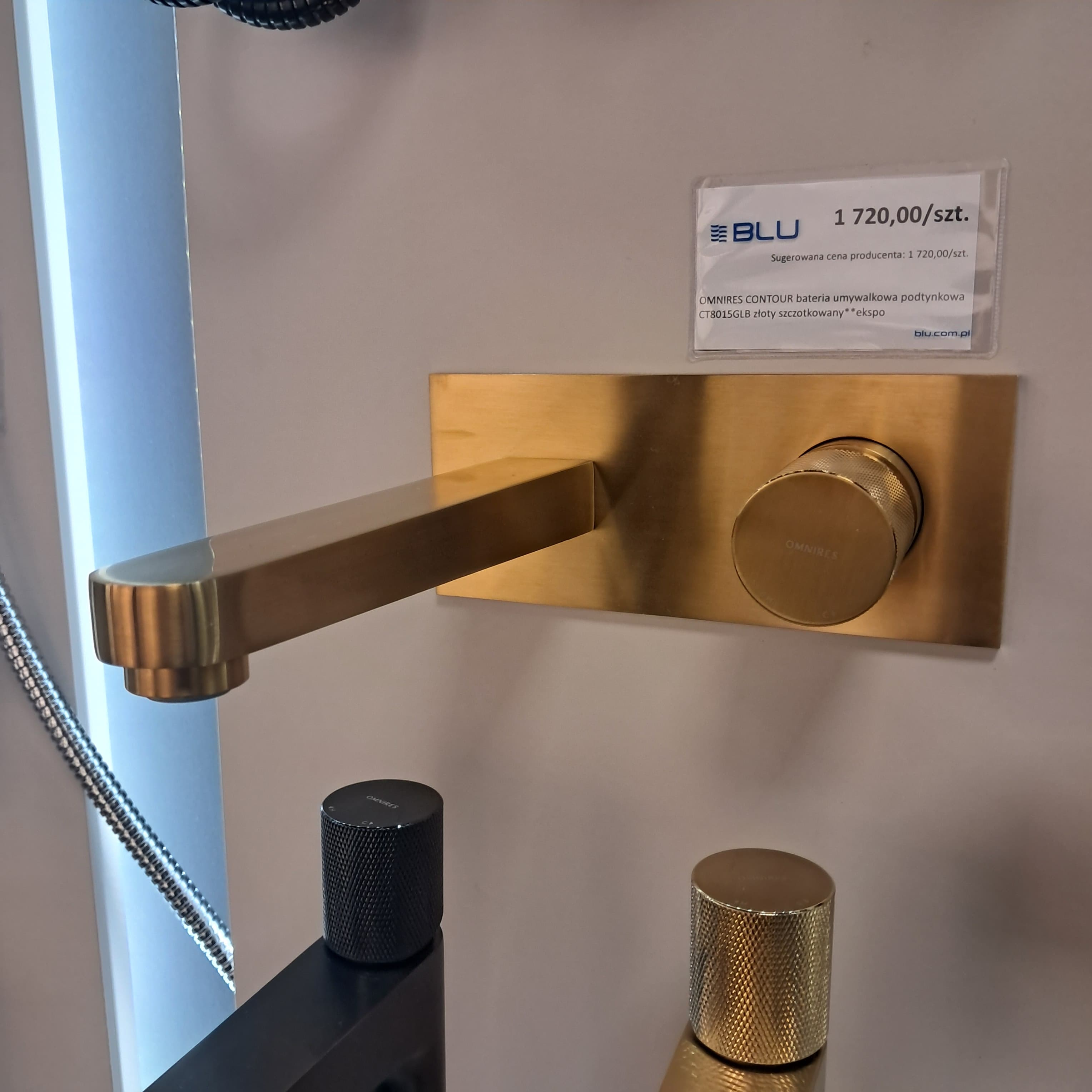 OMNIRES CONTOUR bateria umywalkowa podtynkowa CT8015GLB złoty szczotkowany  **ekspo - Powystawowy Włocławek