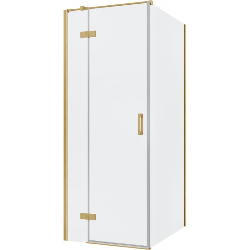 IO LUVIA kabina  kwadratowa L 1D 90x90x200 gold brushed szkło przezroczyste 6mm z powłoką  IO-0110 - Nowy Łaziska Górne