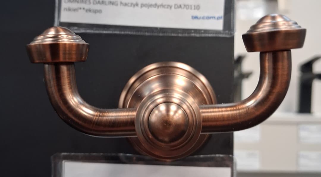 OMNIRES haczyk podwójny, miedź antyczna AL53120 ORB - Powystawowy Szczecin