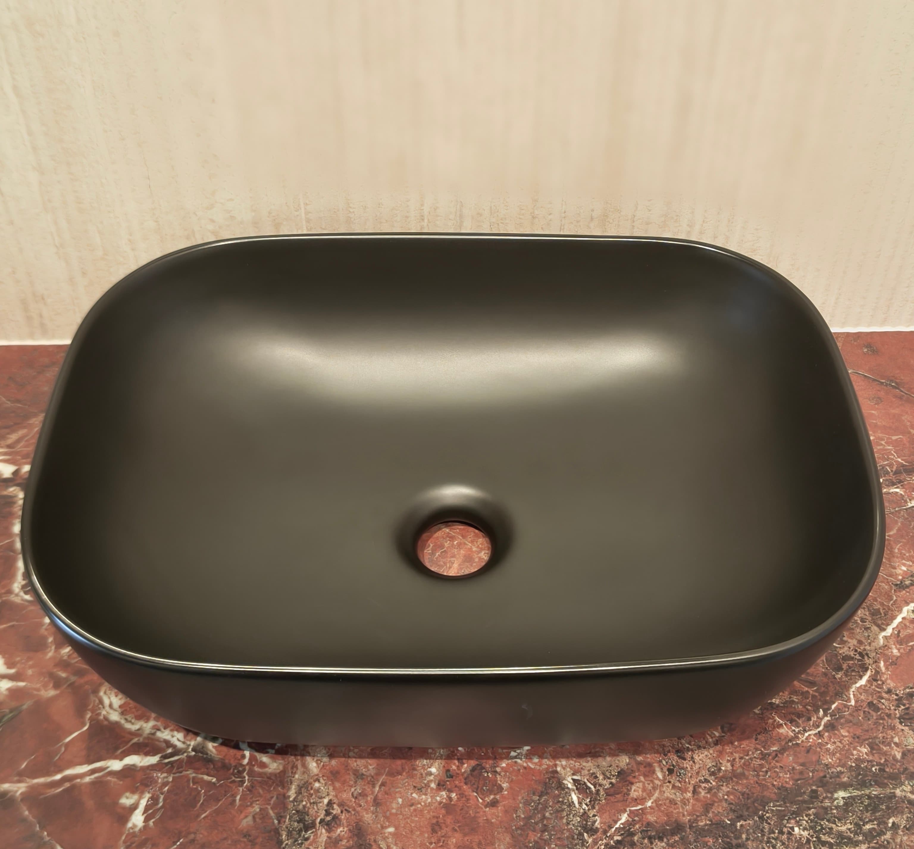 IO IDDE BLACK umywalka nablatowa 455x325x135 MM bez przelewu CE.IDD.BL.UM455 *24 *W  **ekspo - Powystawowy Poznań