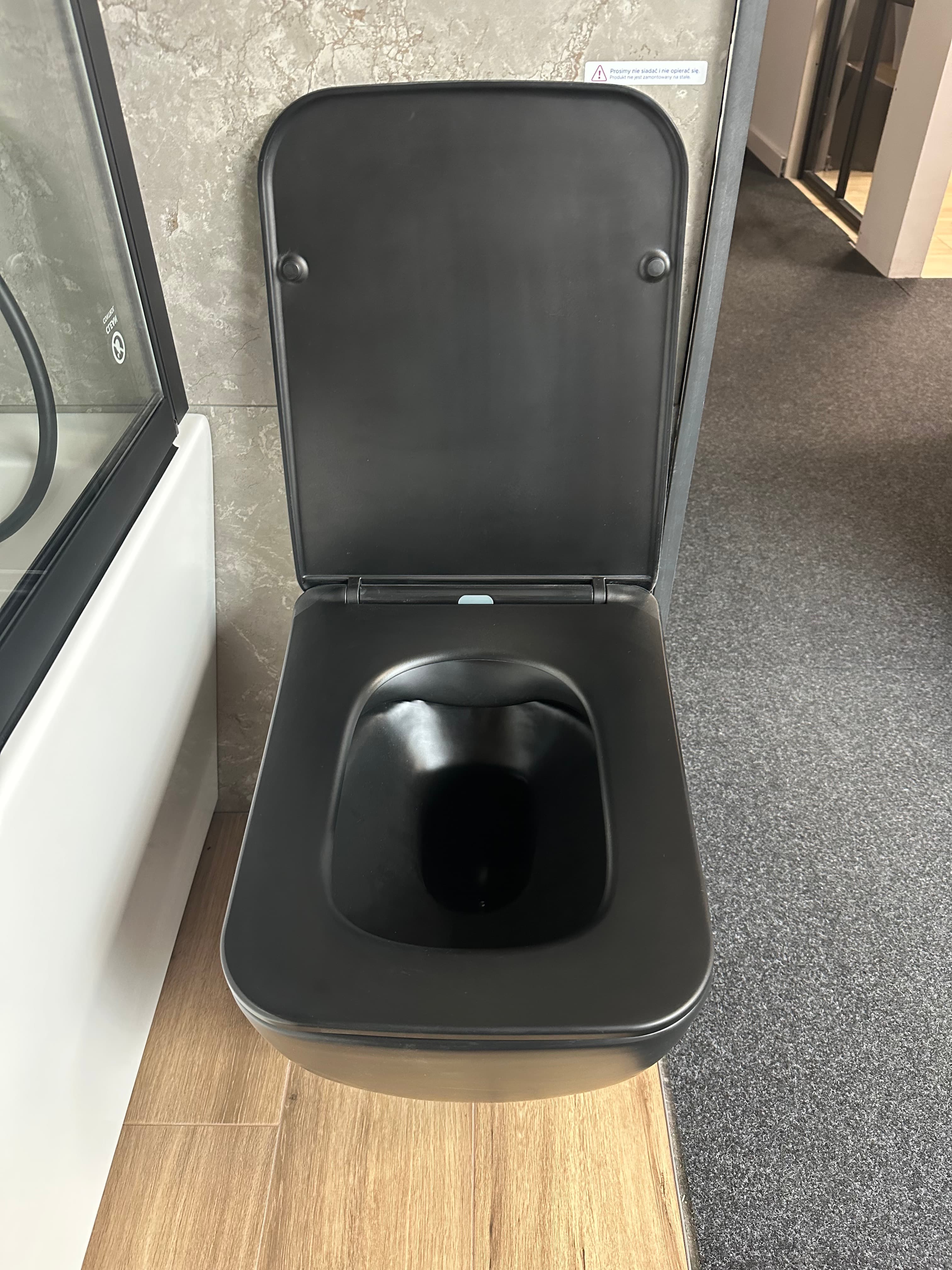IO ARNOY BLACK miska wc wisząca Rimless 515x355 mm z deską slim wolnoopadającą z funkcją łatwego wypinania CE.ARN.BL.WC515 *16  *W  **ekspo - Powystawowy Cieszyn