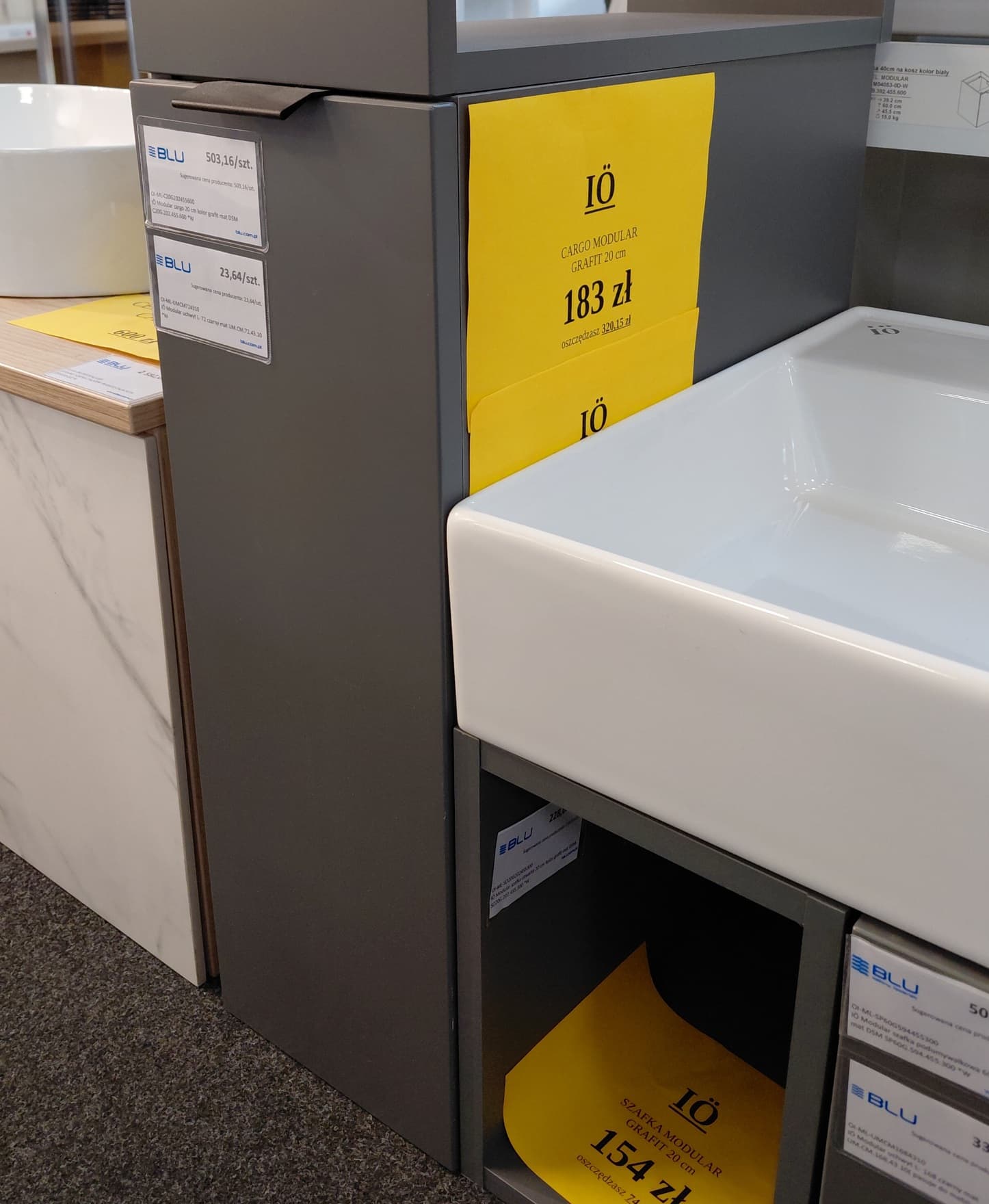 IO Modular cargo 20 cm kolor grafit mat DSM C20G.202.455.600 *W  **ekspo - Powystawowy Płońsk
