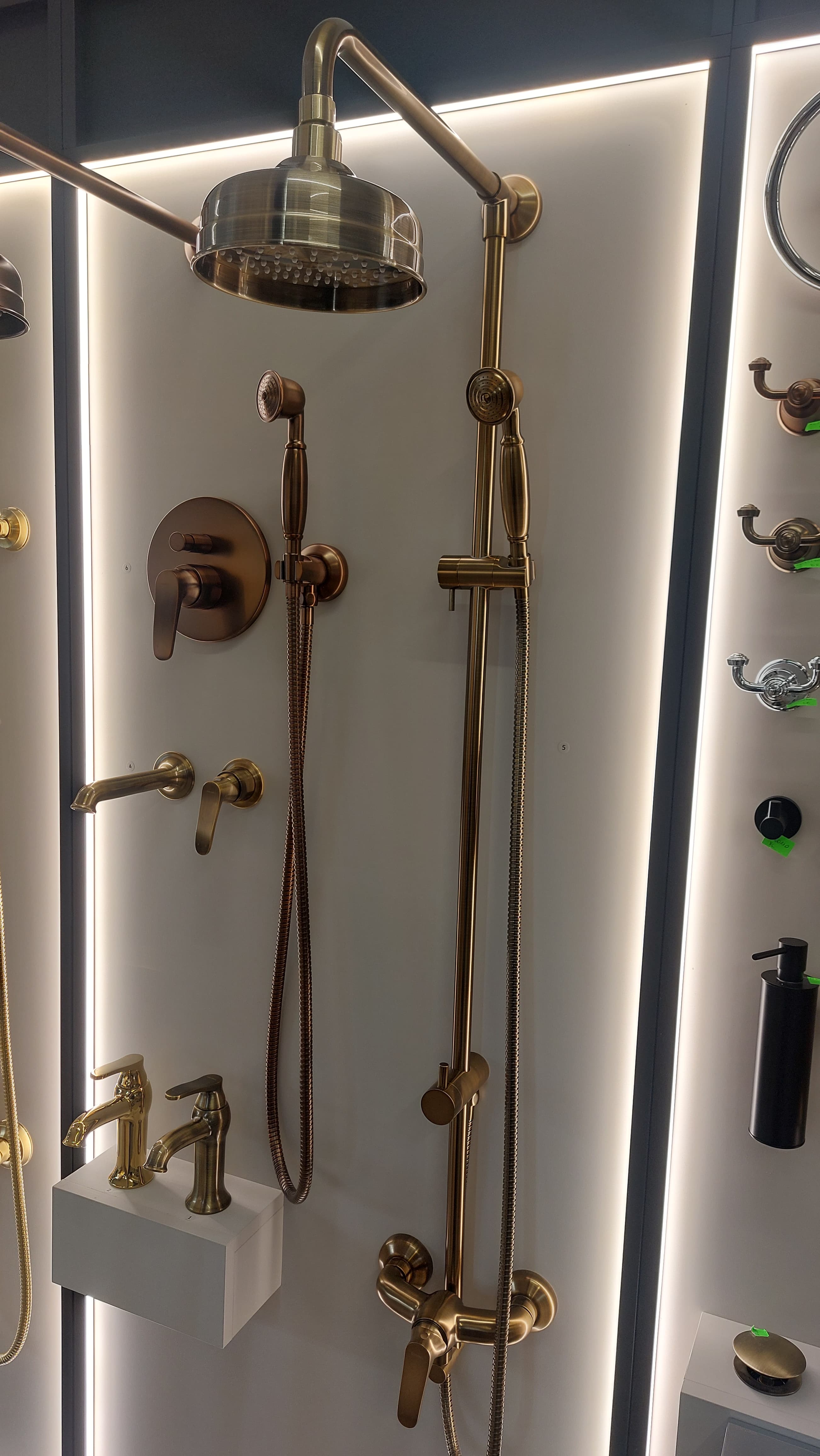 OMNIRES ART DECO system prysznicowy natynkowy AD5144BR brąz antyczny  **ekspo - Powystawowy Starogard Gdański