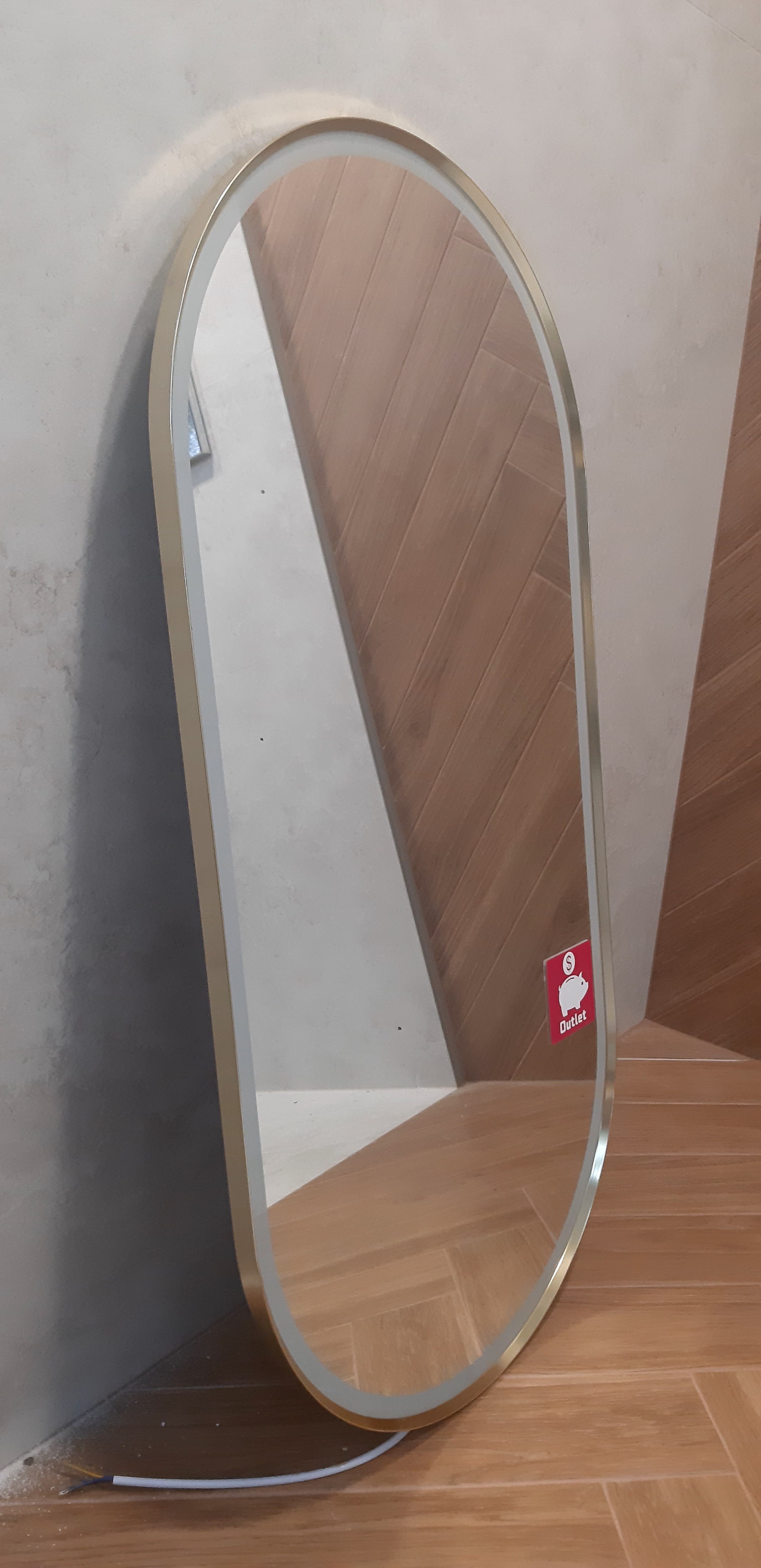 EXCELLENT Corido Lustro LED 100x50cm Owalne Złote Z Matą Grzewczą DOEX.CO100.050.GL - Powystawowy Bochnia
