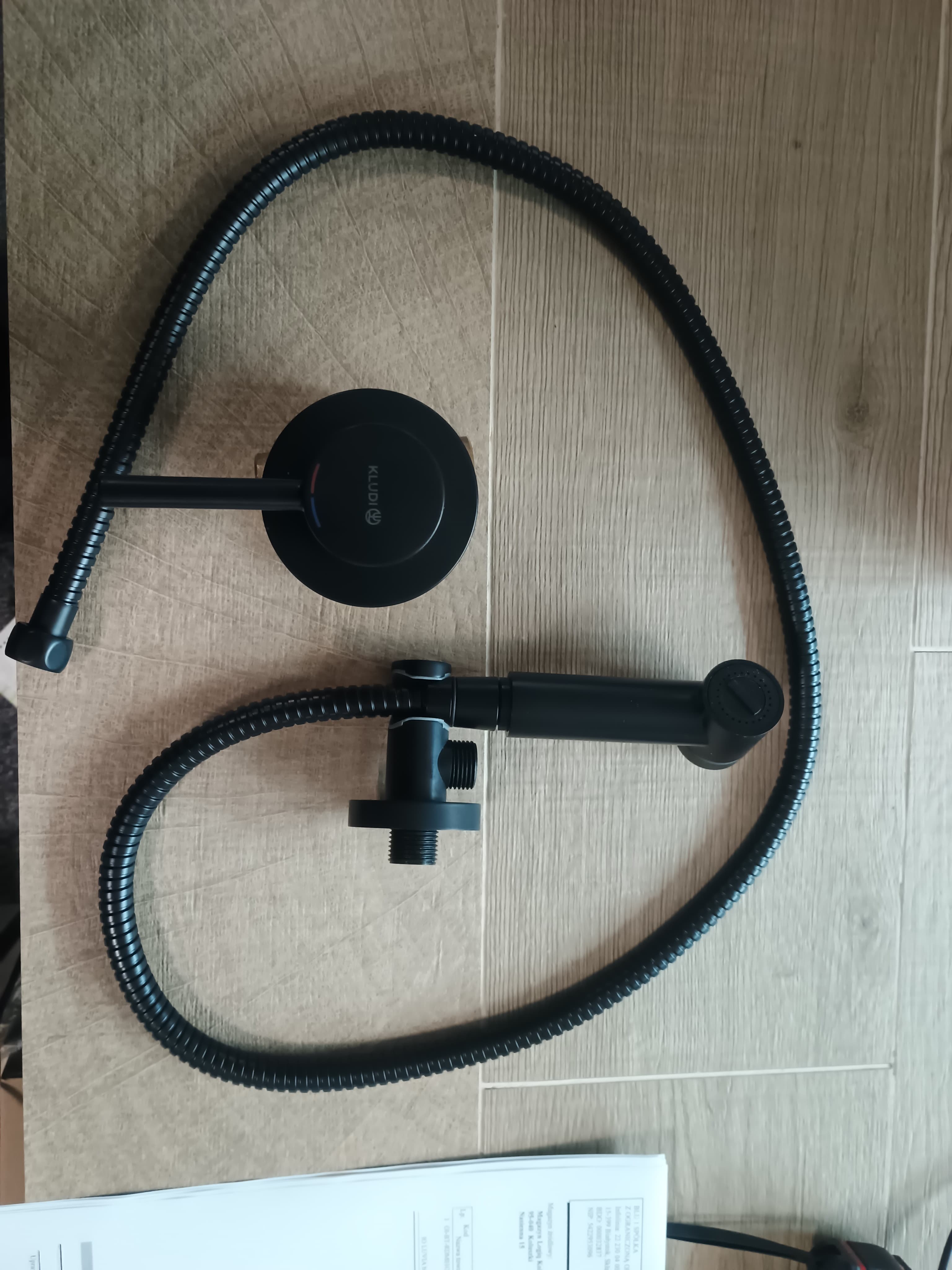 KLUDI BOZZ zestaw higieniczny 389983976 czarny mat *5 - Powystawowy Łódź Zgierska