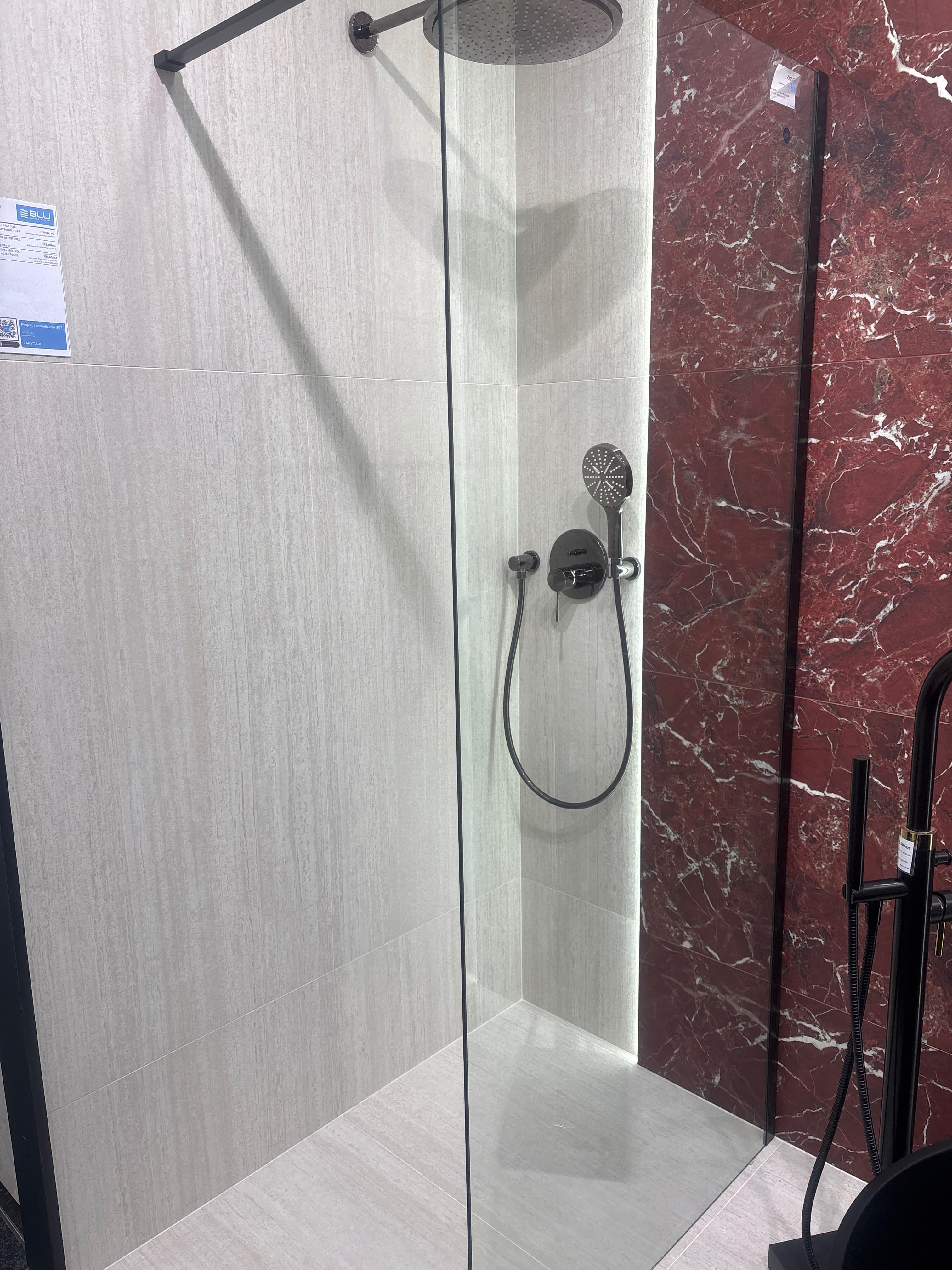 IO ENO WALK-IN 90x200 profil czarny szkło przezroczyste ENO4P0900607 *9 *W **ekspo - Powystawowy Warszawa