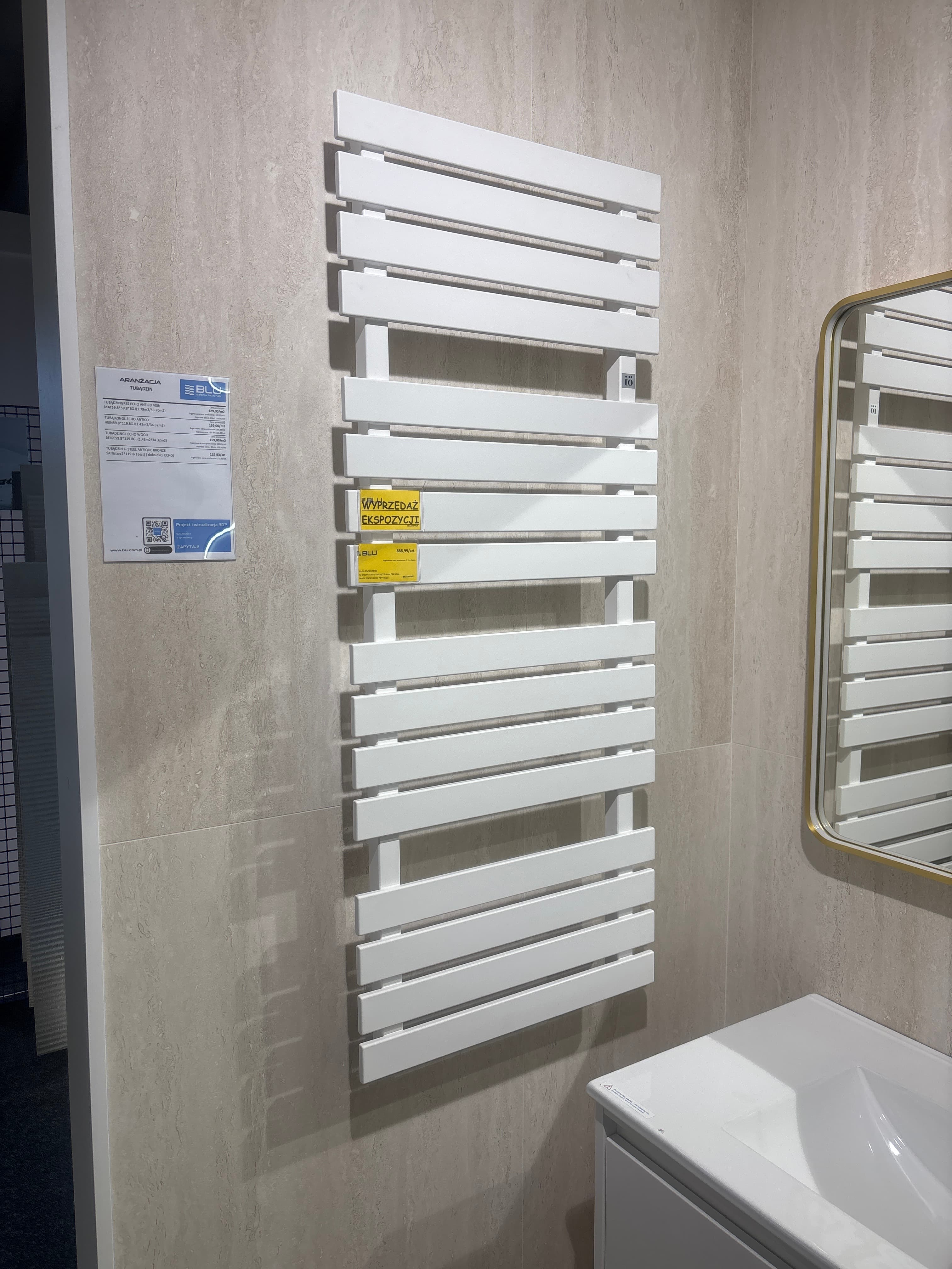 IO grzejnik TOKKE TOK-50/120 kolor C34 White Mat  GL.TOK50120C34 *W  **ekspo - Powystawowy Warszawa