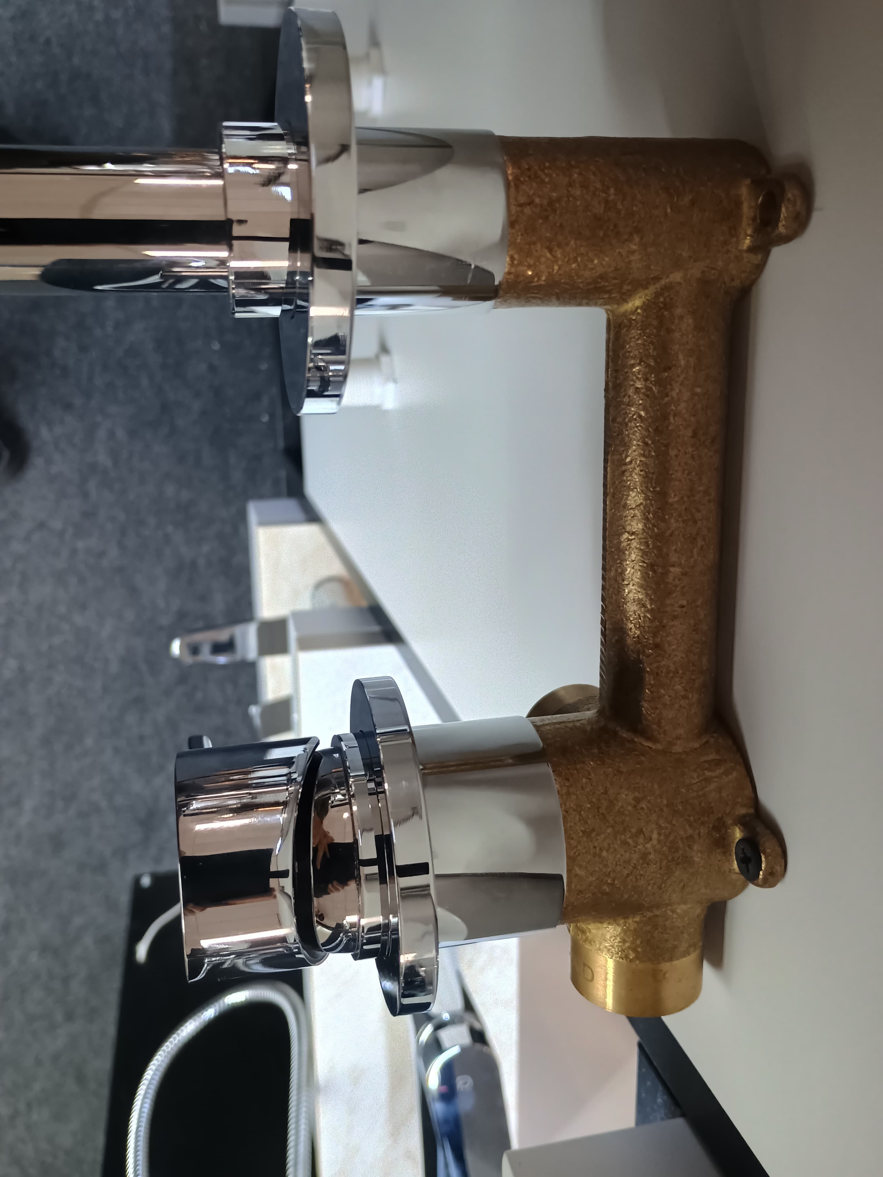FDESIGN FLUSSO Bateria umywalkowa podtynkowa  chrom z zestawem podtynkowym FD1-FLS-3PA-11 - Powystawowy Łódź Zgierska