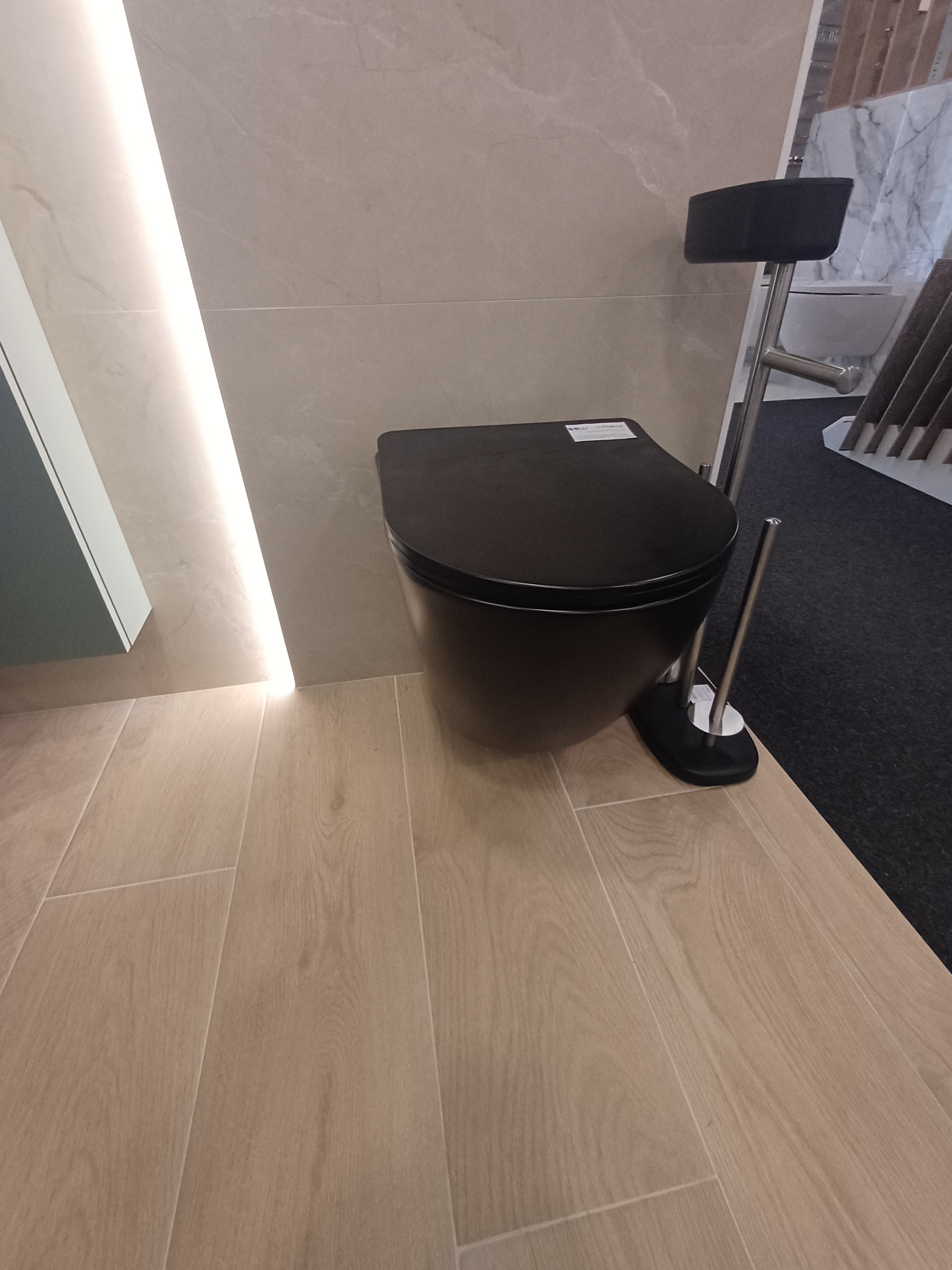 IO FROYA BLACK miska wc wisząca Rimless 490x365 mm z deską slim wolnoopadającą z funkcją łatwego wypinania CE.FRO.BL.WC490 *16 *W ( zamiennik MUFI PLUS BLACK MAT - CE.MUFSF.490.093E-UQ3.BM.I )  **ekspo - Powystawowy Lubliniec