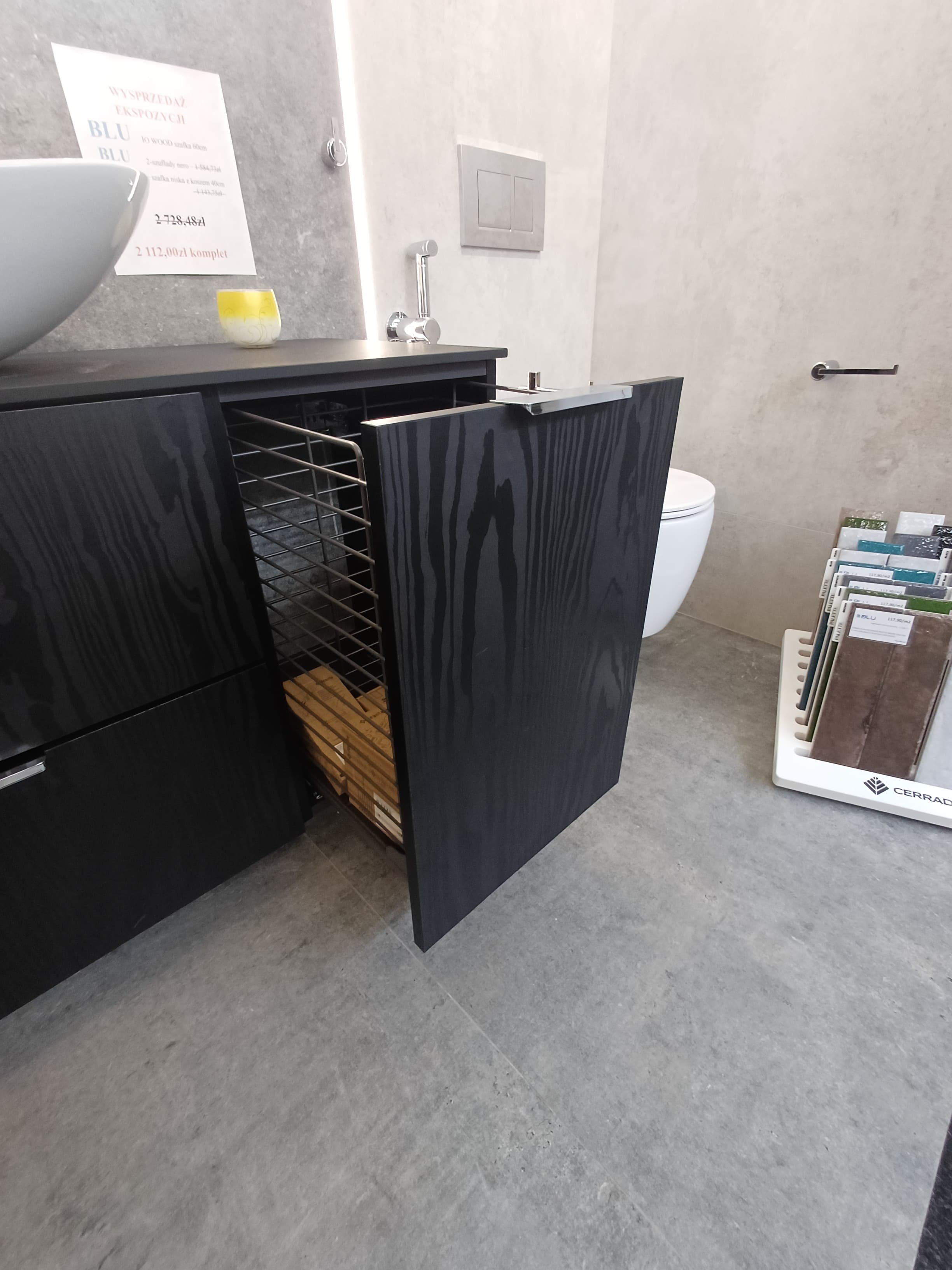 IO WOOD. kosz na pranie Cargo 40 Milenium Nero 400X455mm ML.WO.KOSZ40.MN *W - Powystawowy Tarnowskie Góry