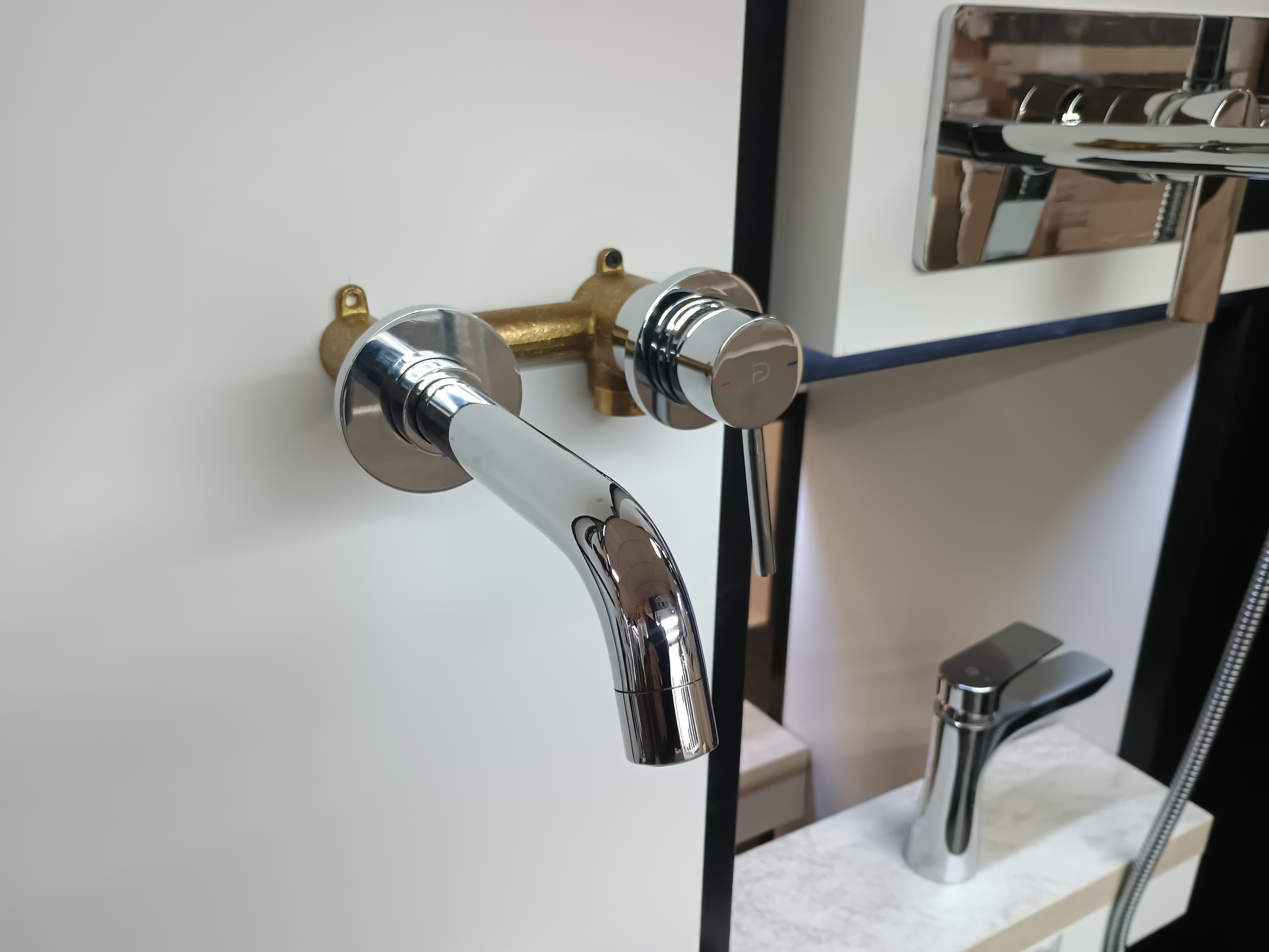FDESIGN FLUSSO Bateria umywalkowa podtynkowa  chrom z zestawem podtynkowym FD1-FLS-3PA-11 - Powystawowy Łódź Zgierska