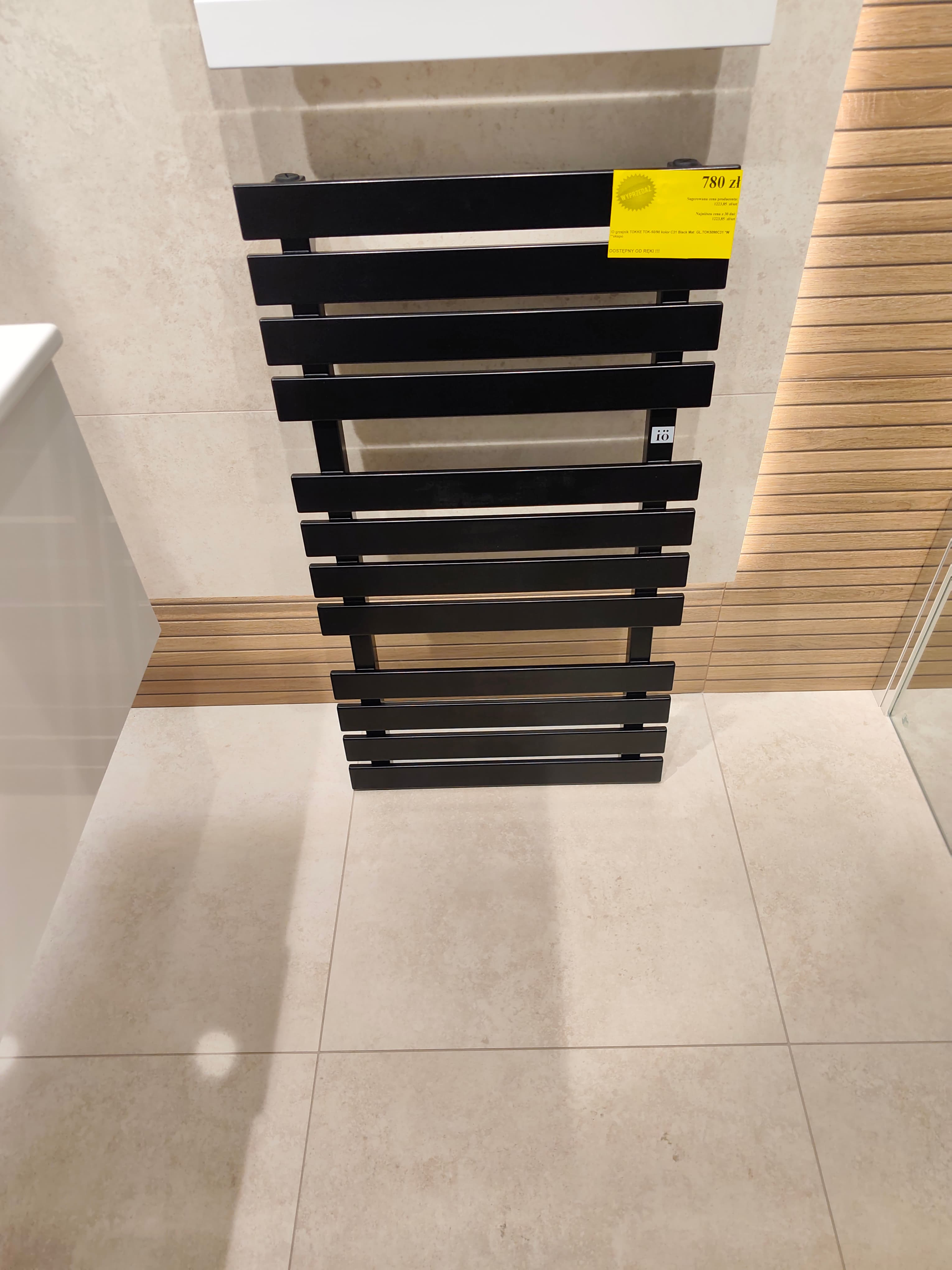 IO grzejnik TOKKE TOK-50/90 kolor C31 Black Mat  GL.TOK5090C31 *W  **ekspo - Nowy Włocławek