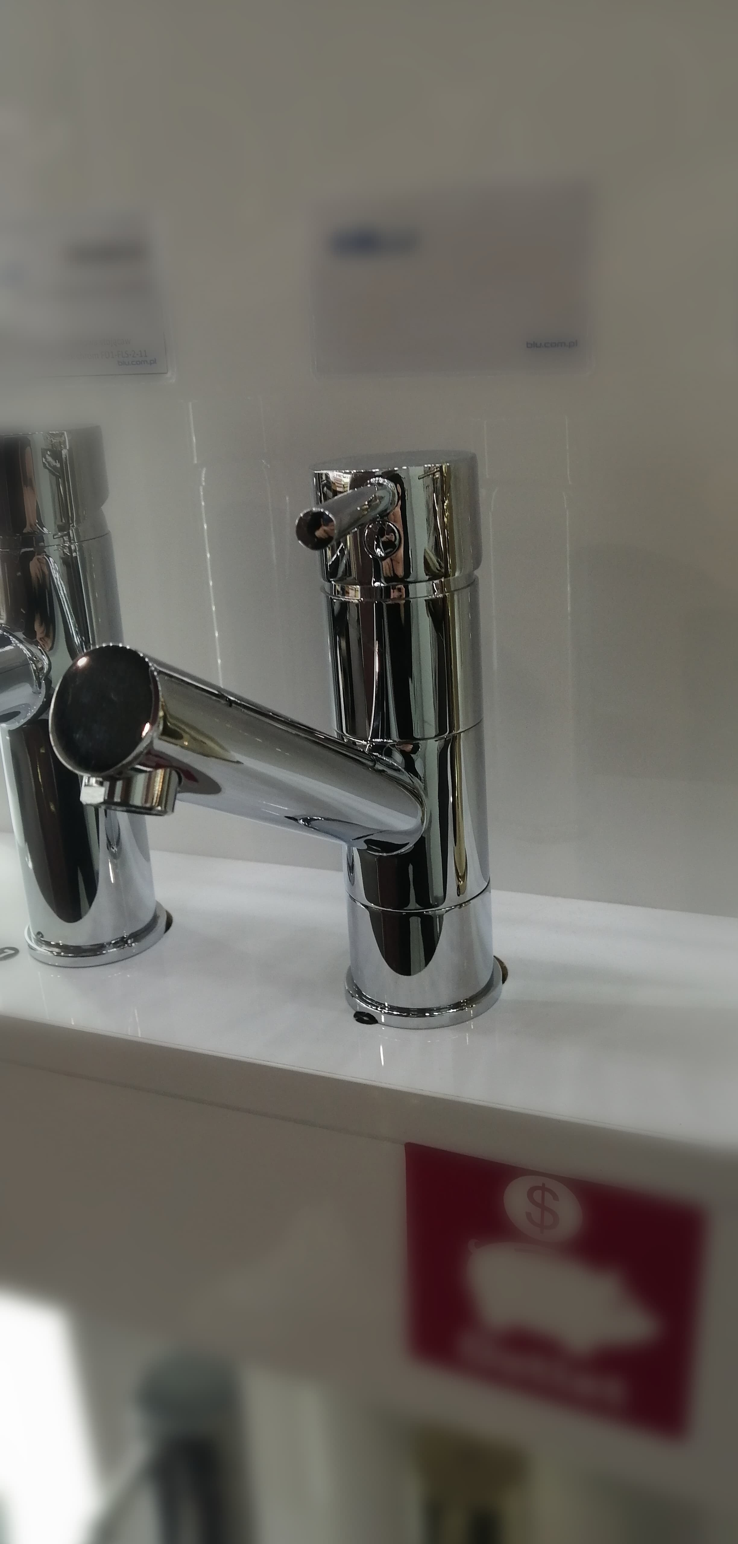 FDESIGN FLUSSO Bateria umywalkowa z korkeim click-clack i ruchoma wylewką  chrom FD1-FLS-2A-11 - Powystawowy Poznań