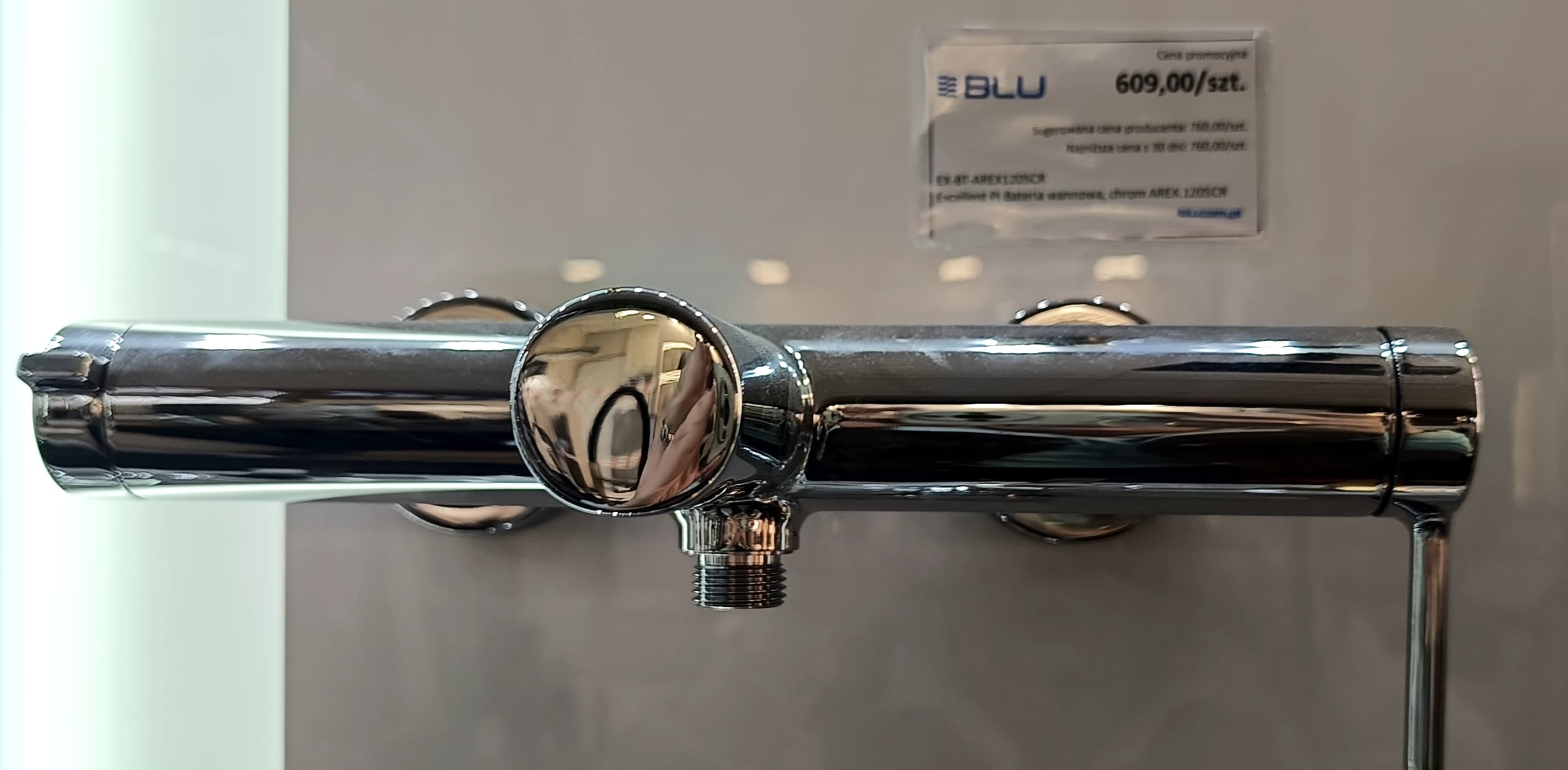 Excellent PI Bateria wannowa, chrom AREX.1205CR - Powystawowy Zielona Góra