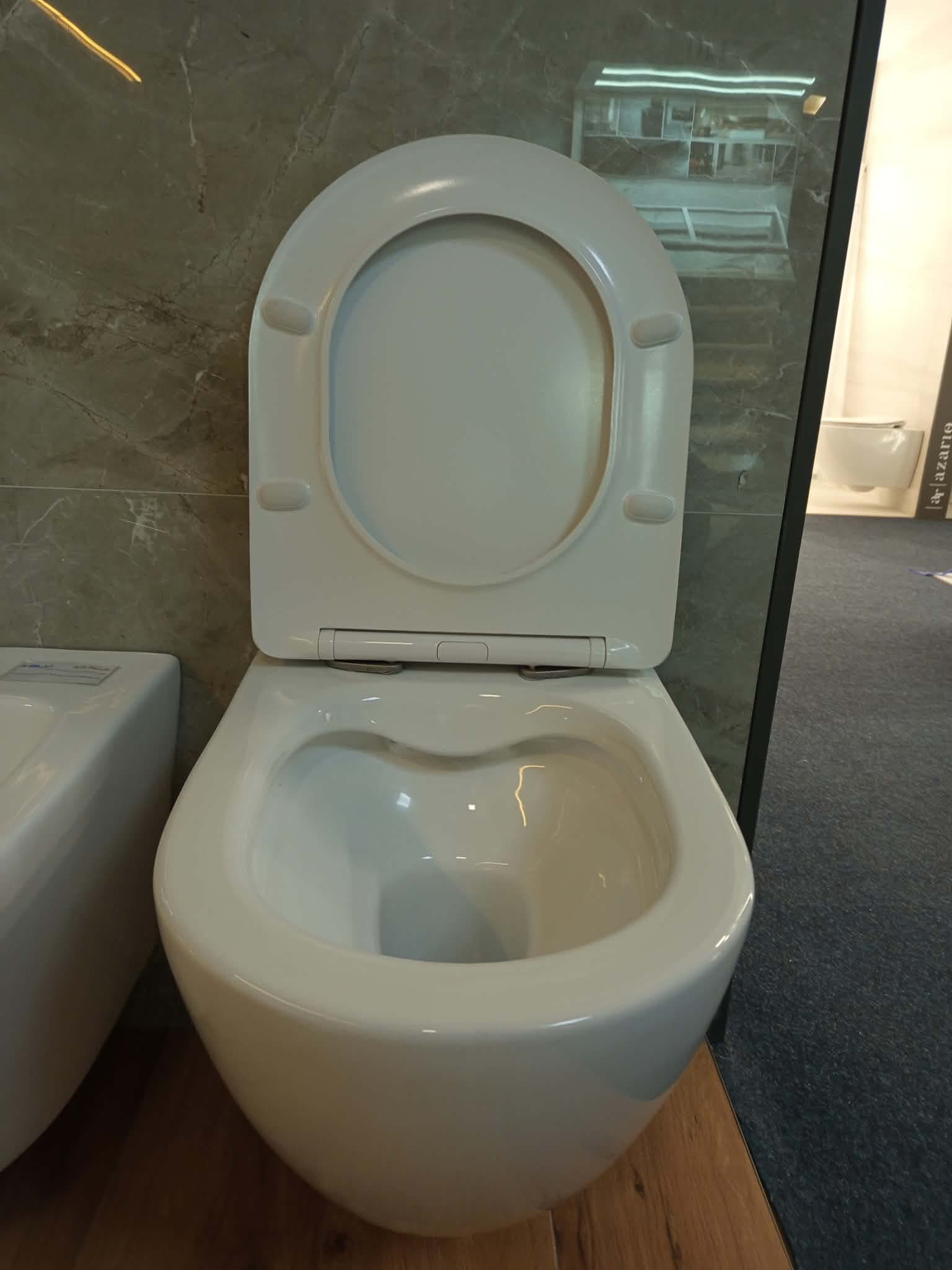 IO FROYA miska wc wisząca Rimless 490x365 mm z deską slim wolnoopadającą z funkcją łatwego wypinania CE.FROWC490 *16*W dostępna na indeksie OI-CS-CEFRO490046ENR.I  **ekspo - Powystawowy Ciechanów