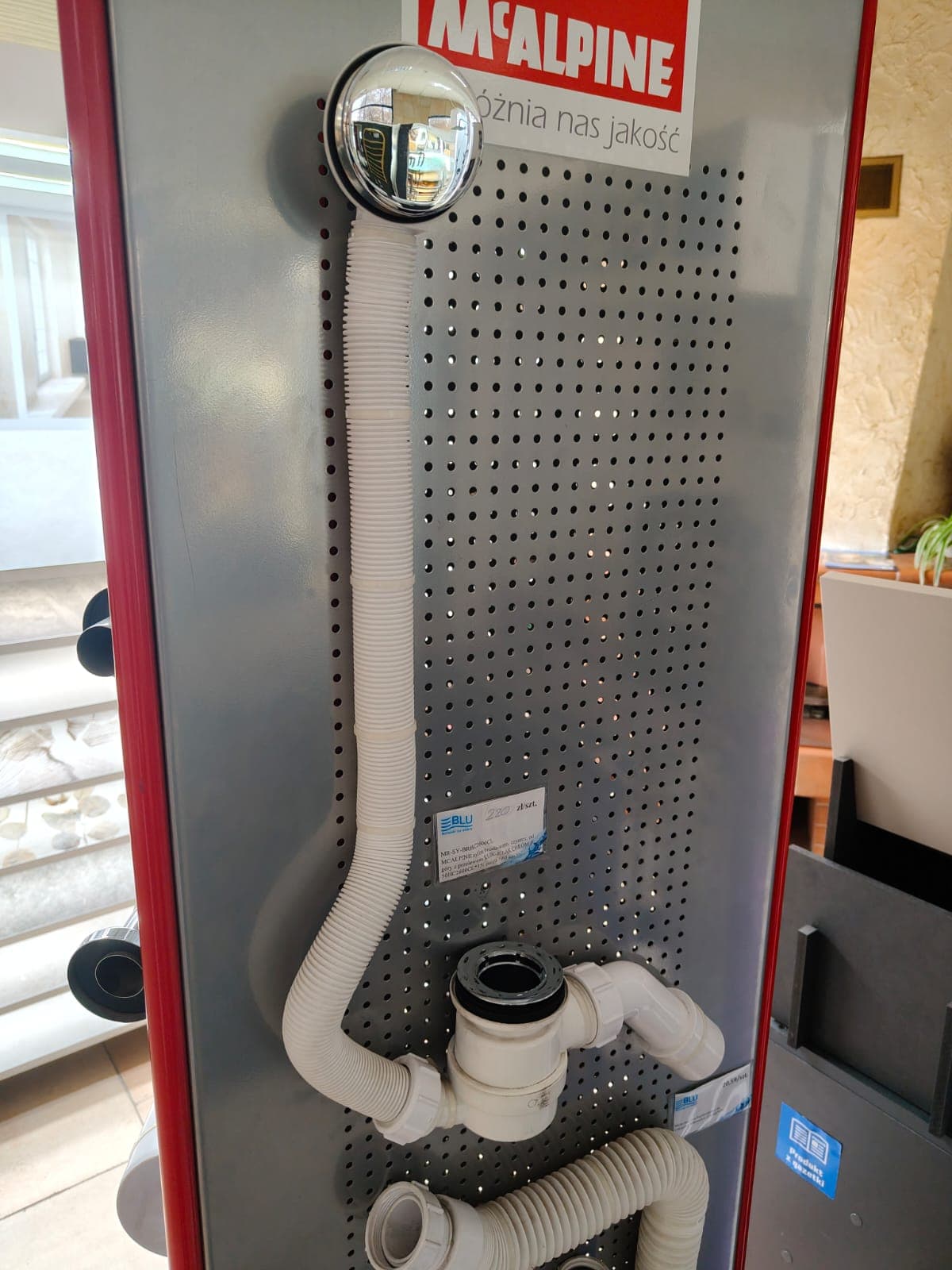 MCALPINE syfon brodz-wann. czyszcz. od góry z przelewem KLIK-KLAK CHROM fi 50  HC2600CL  *15  ( paleta 180 szt )  (półpaleta 90 szt) - Powystawowy Nowy Sącz