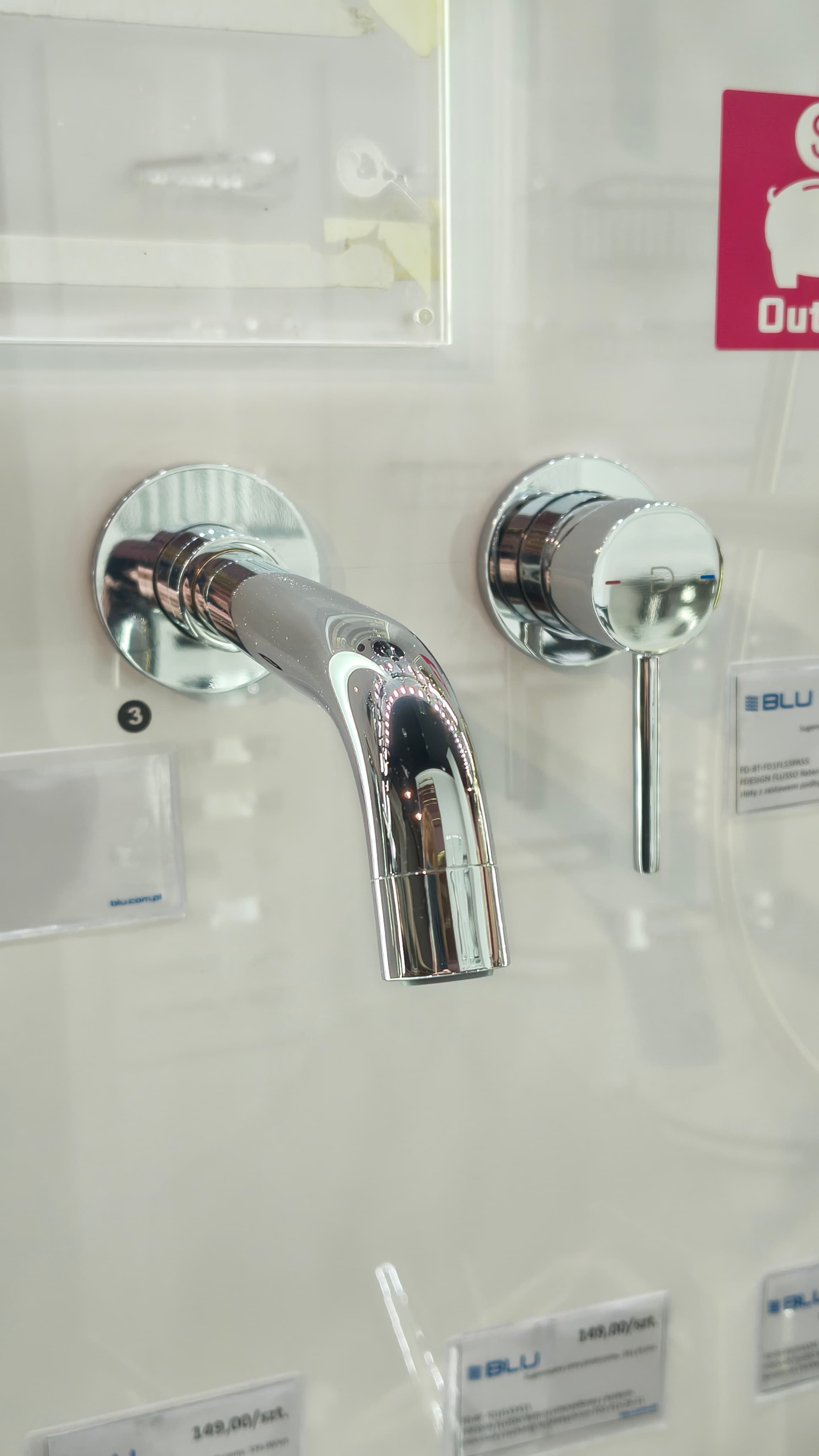 FDESIGN FLUSSO Bateria umywalkowa podtynkowa  chrom z zestawem podtynkowym FD1-FLS-3PA-11 - Powystawowy Poznań