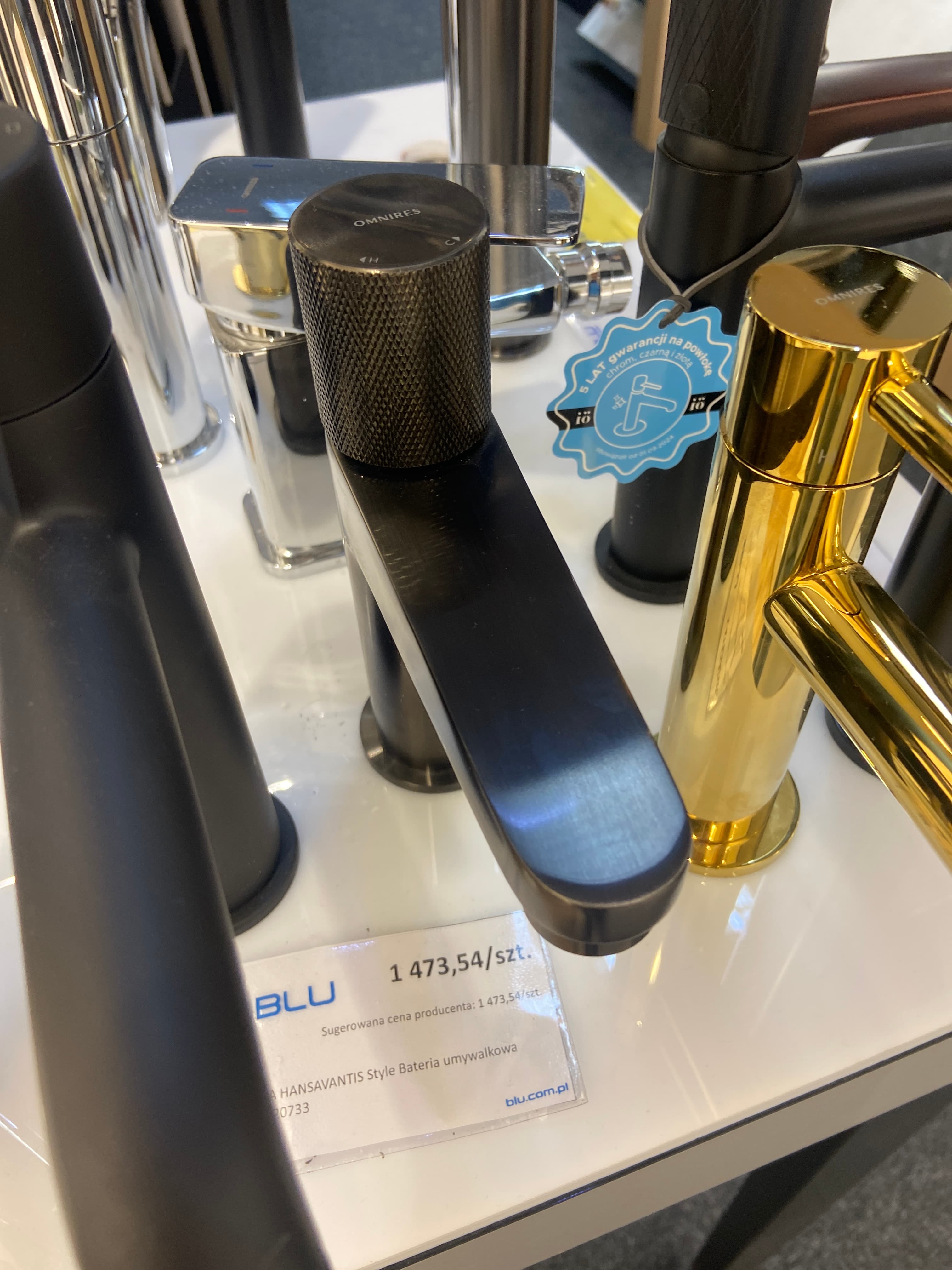 OMNIRES CONTOUR bateria umywalkowa CT8010AT antracyt - Powystawowy Dębica