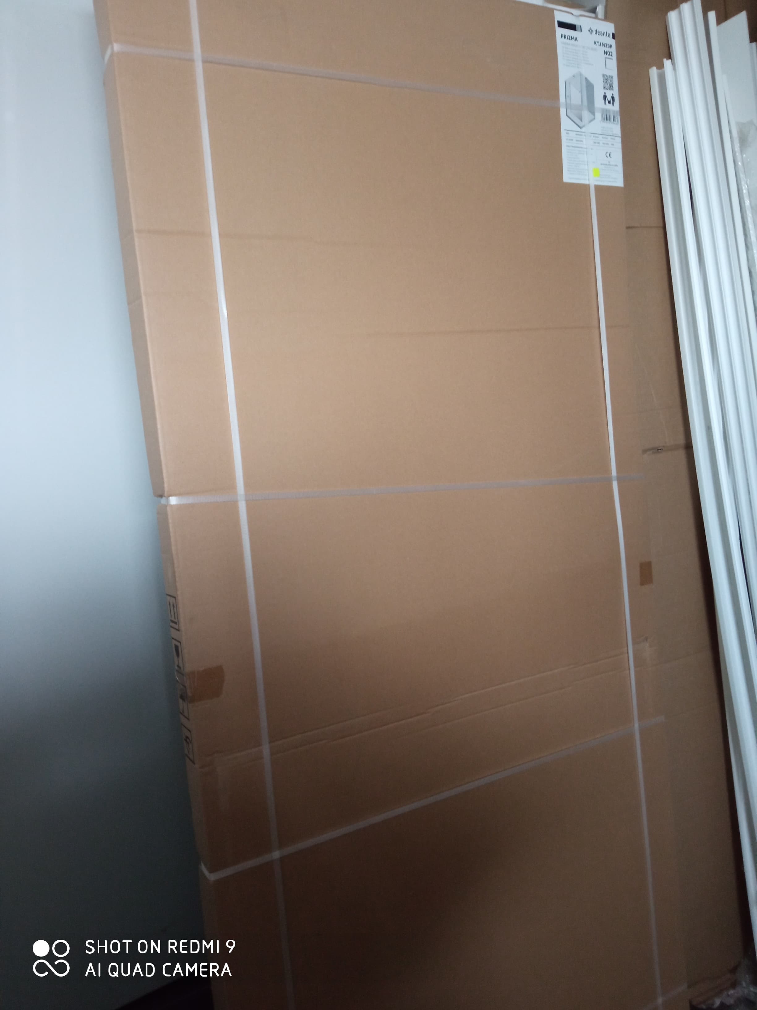 DEANTE ŚCIANKA WALK-IN PRIZMA NERO 90 CM KTJ_N39P - Nowy Giżycko