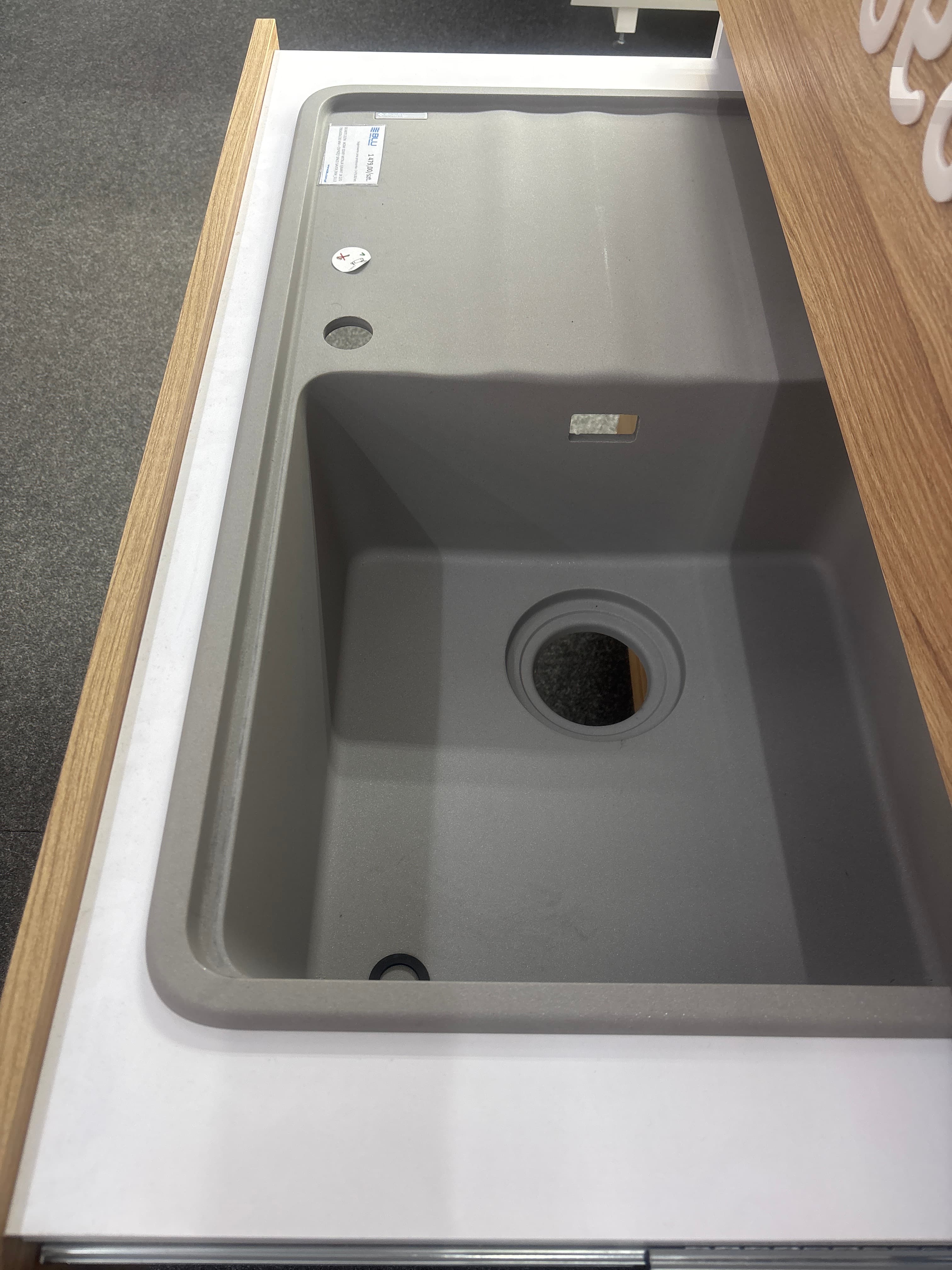 DEANTE ZLEW. MOMI SZARY METALIK GRANIT 1K Z/O 780x500x230 MM + OSPRZĘT SPACE-SAVER ZKM_S113  **ekspo - Powystawowy Skierniewice