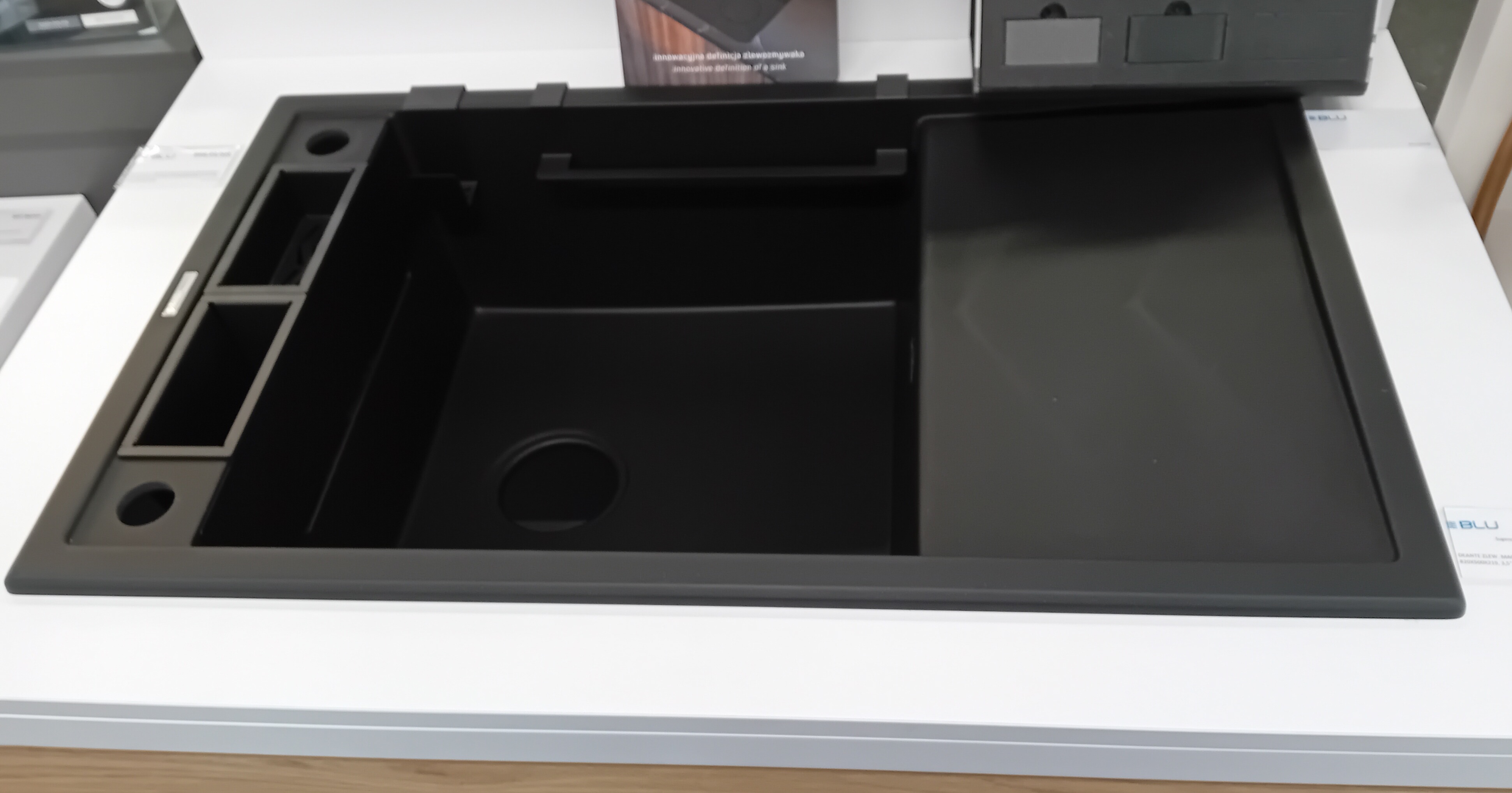 DEANTE ZLEW. MAGNETIC GRAFIT MET.GRANIT 1K Z/O 820X500X219, 3,5" + OSPRZĘT SPACE SAVER  ZRM G113  **ekspo - Powystawowy Łowicz